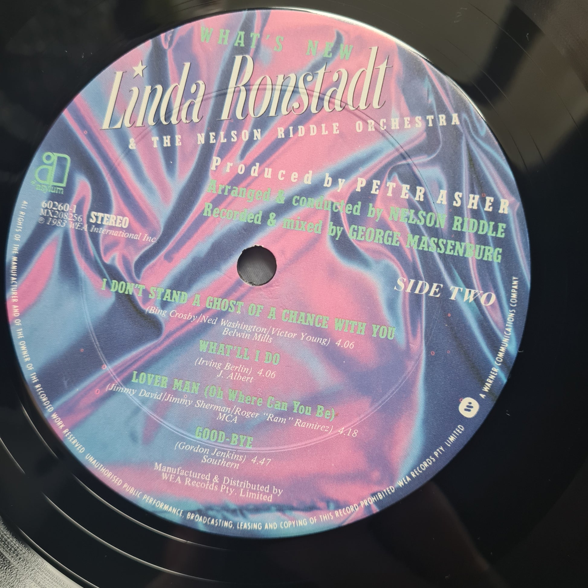 Linda Ronstadt With Nelson Riddle & His Orchestra* - What's New - 1983 - Vinyl Record (Copy) - Sound Hound Records