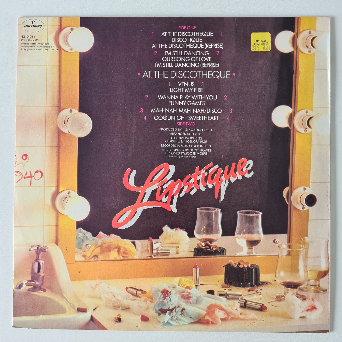 Lipstique – At The Discotheque - 1978 - Vinyl Record LP (Excellent) - Sound Hound Records