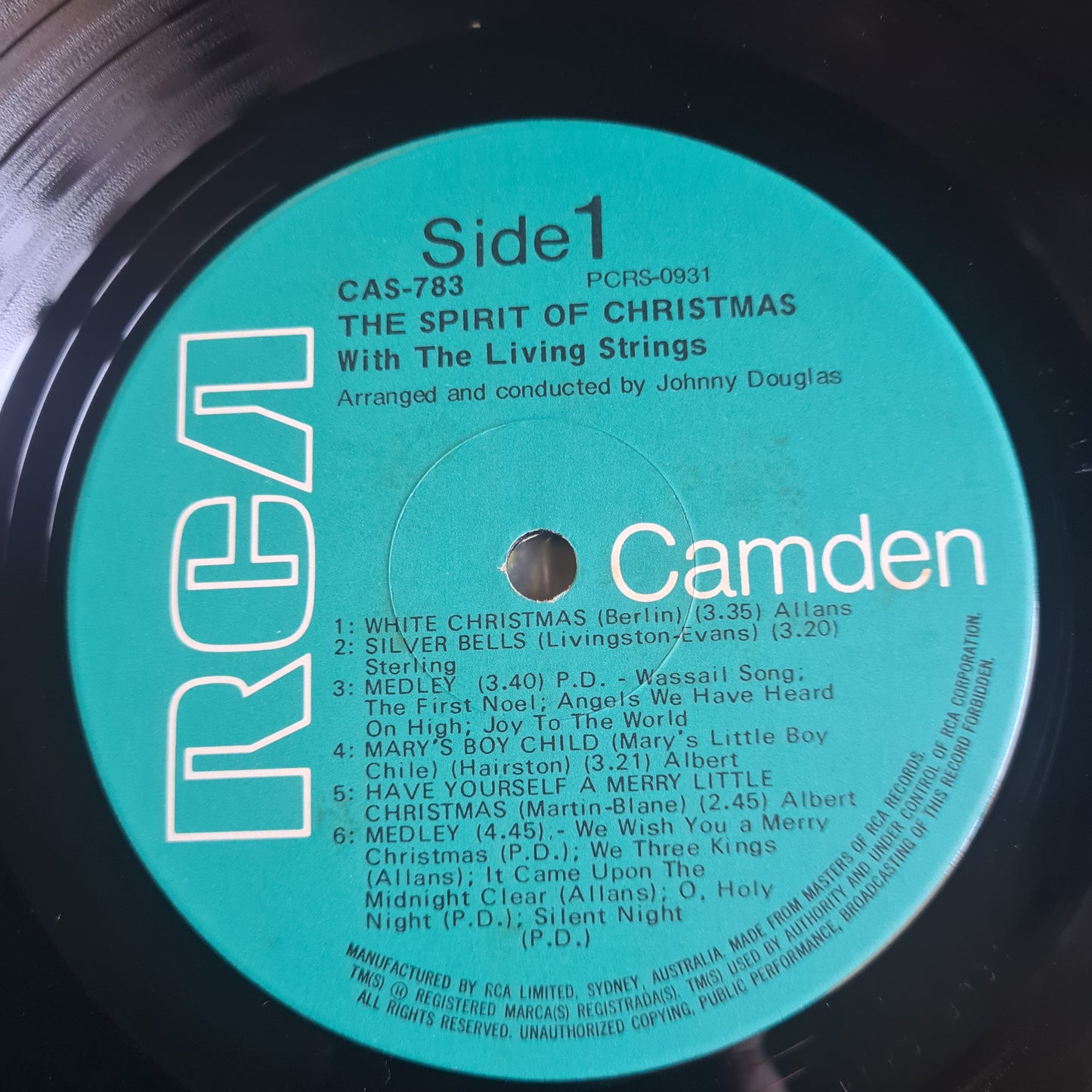 Living Strings – The Spirit Of Christmas With The Living Strings - 1963 - Vinyl Record LP - Sound Hound Records