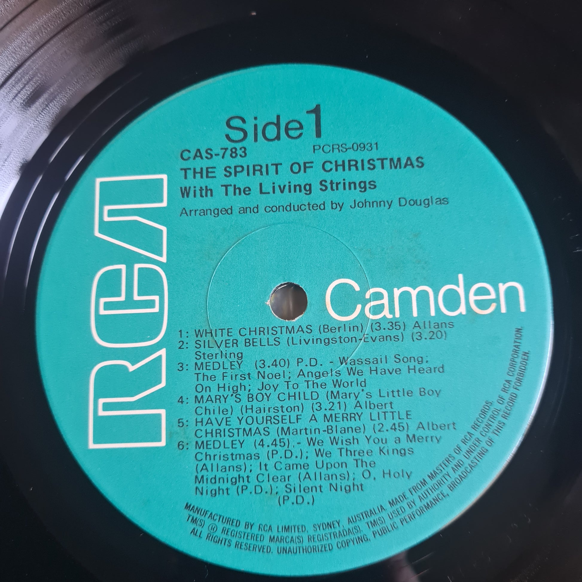 Living Strings – The Spirit Of Christmas With The Living Strings - 1963 - Vinyl Record LP - Sound Hound Records