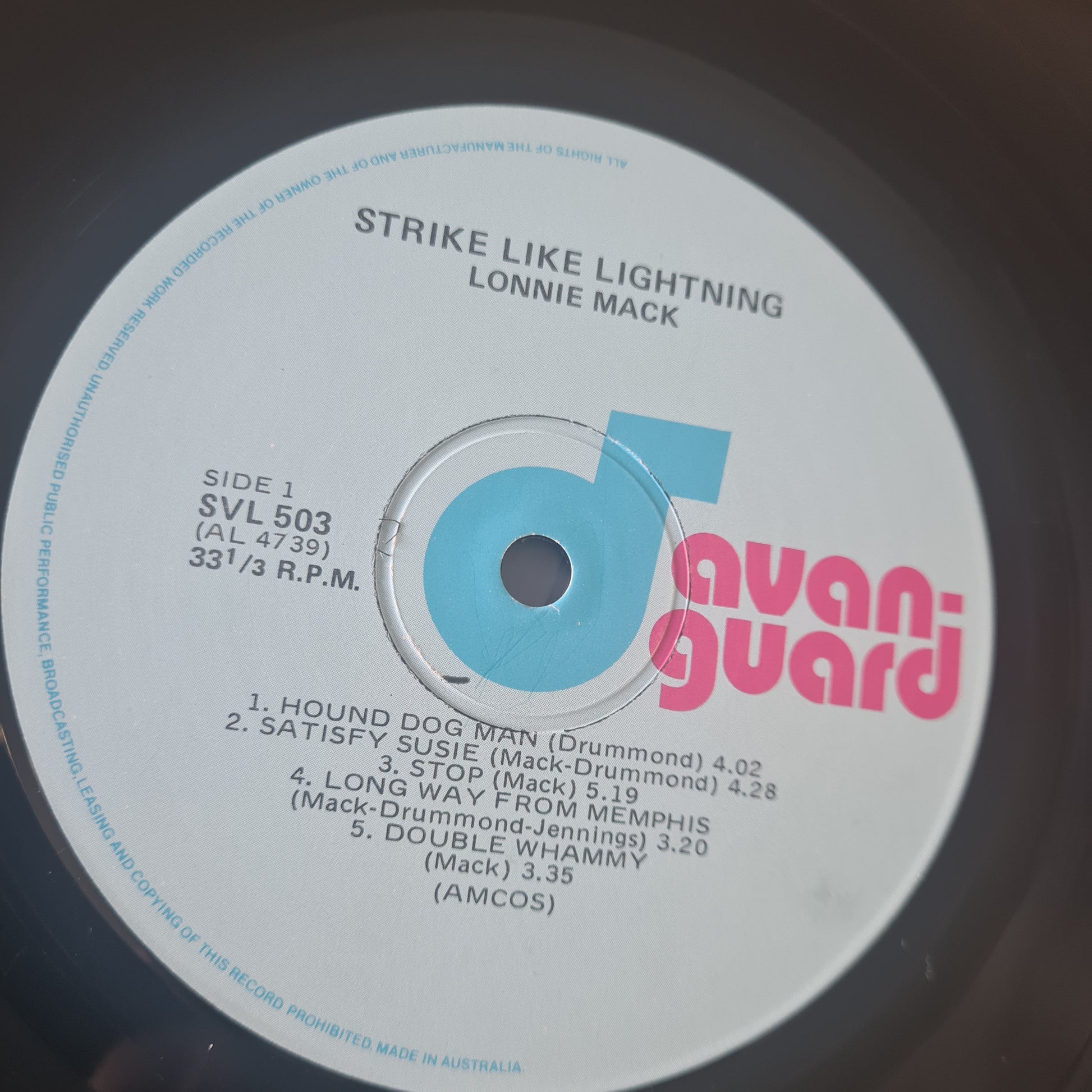 Lonnie Mack & Stevie Ray Vaughan – Strike Like Lightning - 1985 - Vinyl Record LP - Sound Hound Records