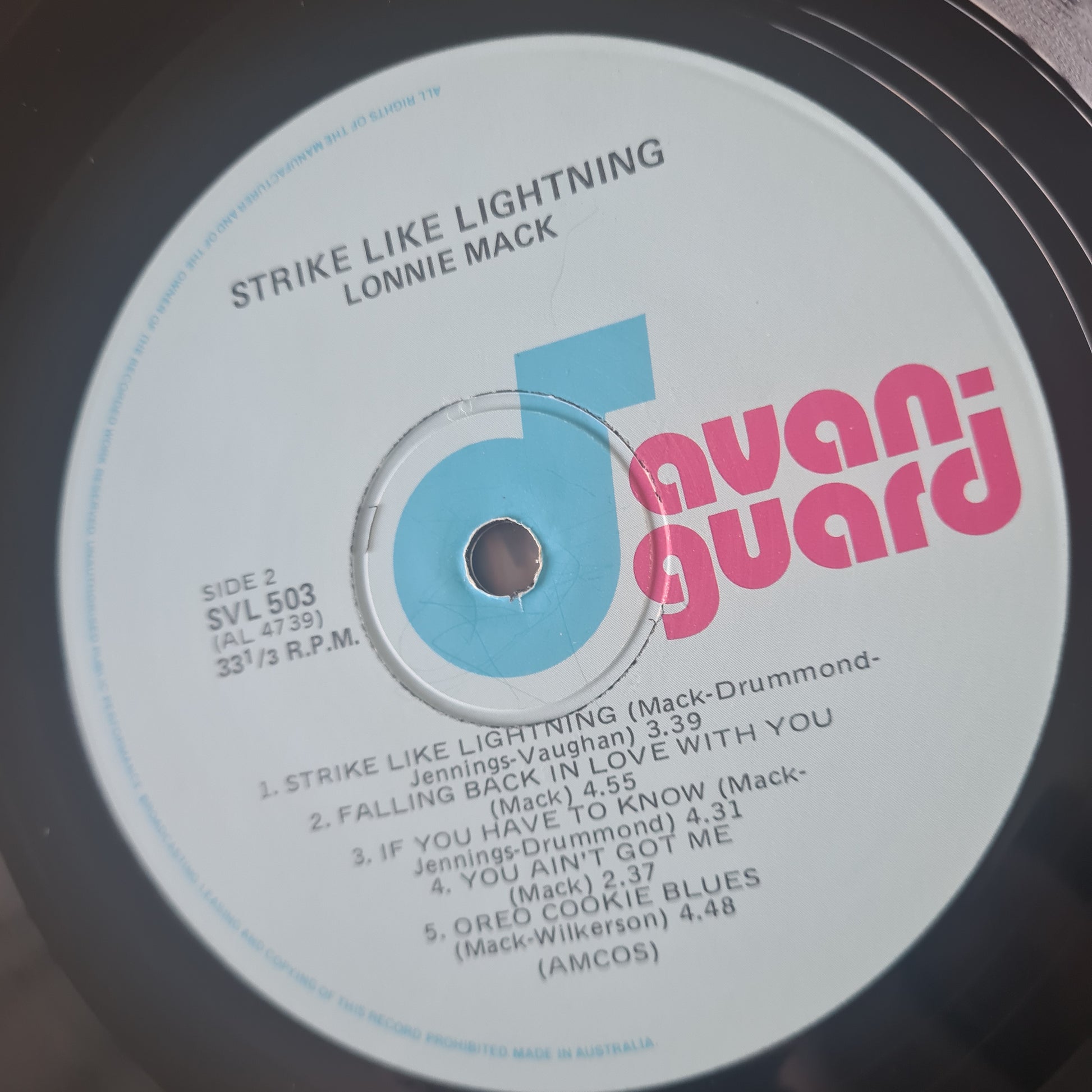 Lonnie Mack & Stevie Ray Vaughan – Strike Like Lightning - 1985 - Vinyl Record LP - Sound Hound Records