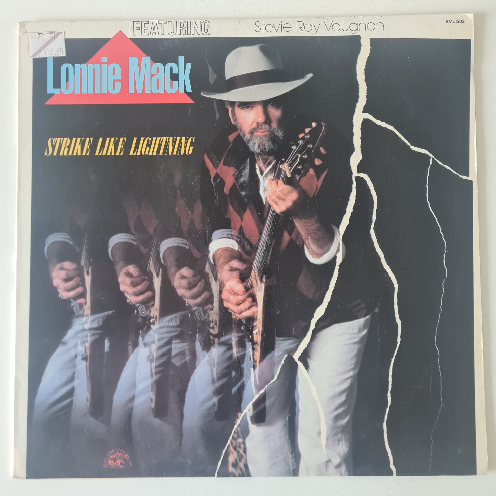 Lonnie Mack & Stevie Ray Vaughan – Strike Like Lightning - 1985 - Vinyl Record LP - Sound Hound Records