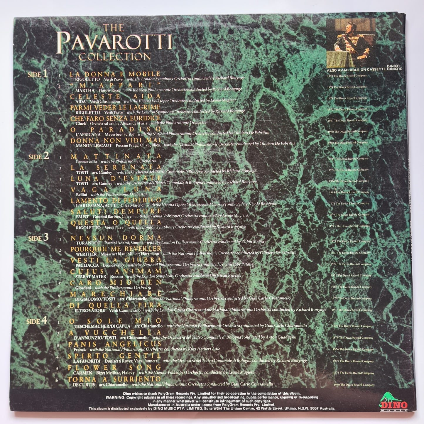 Luciano Pavarotti – The Pavarotti Collection - 1986 - Vinyl Record 2LP - Sound Hound Records
