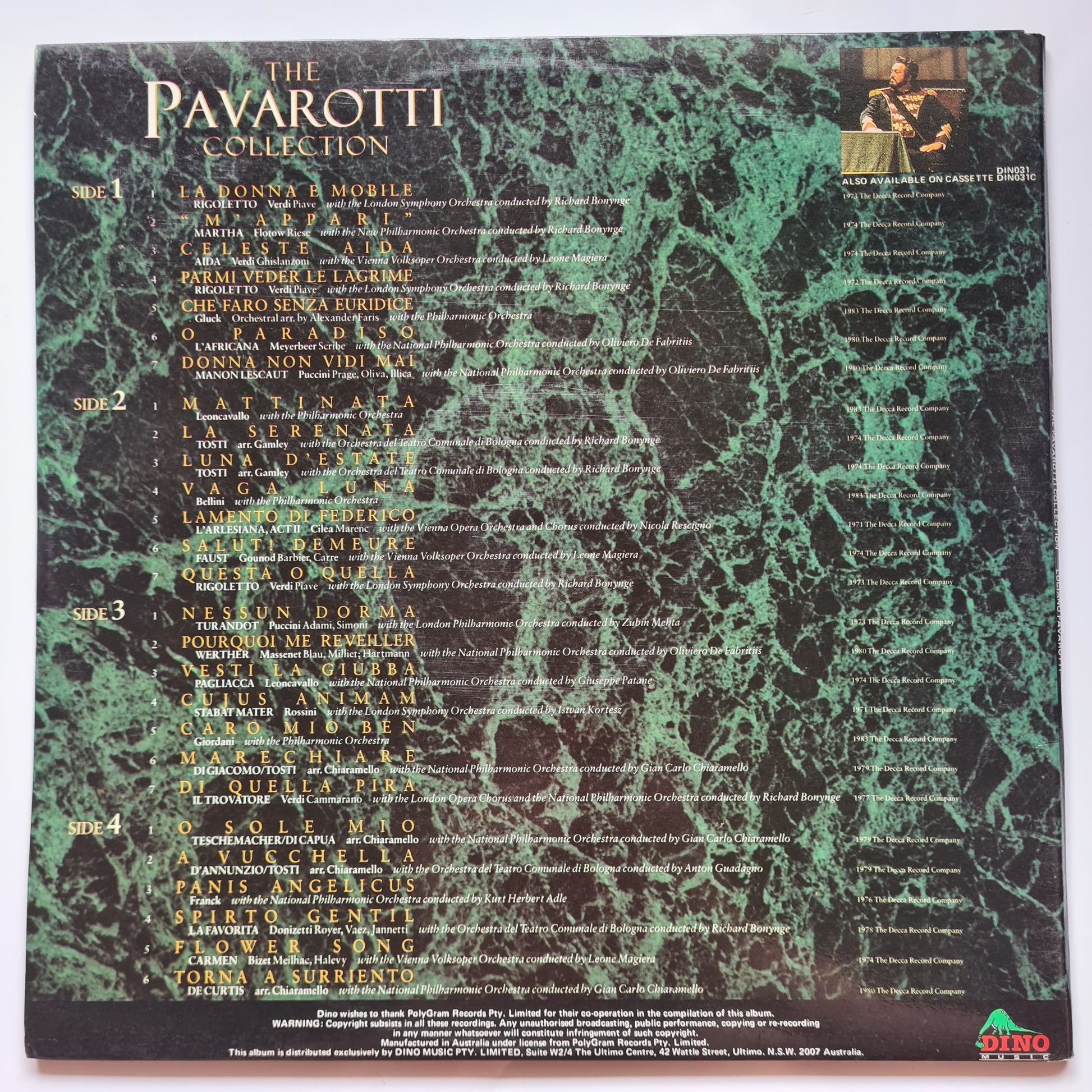 Luciano Pavarotti – The Pavarotti Collection - 1986 - Vinyl Record 2LP - Sound Hound Records