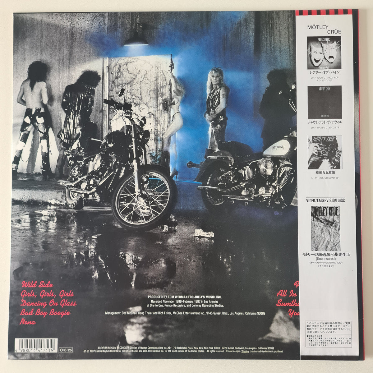 Mötley Crüe – Girls, Girls, Girls - 1987 (Japanese Pressing) - Vinyl Record LP (near mint) - Sound Hound Records