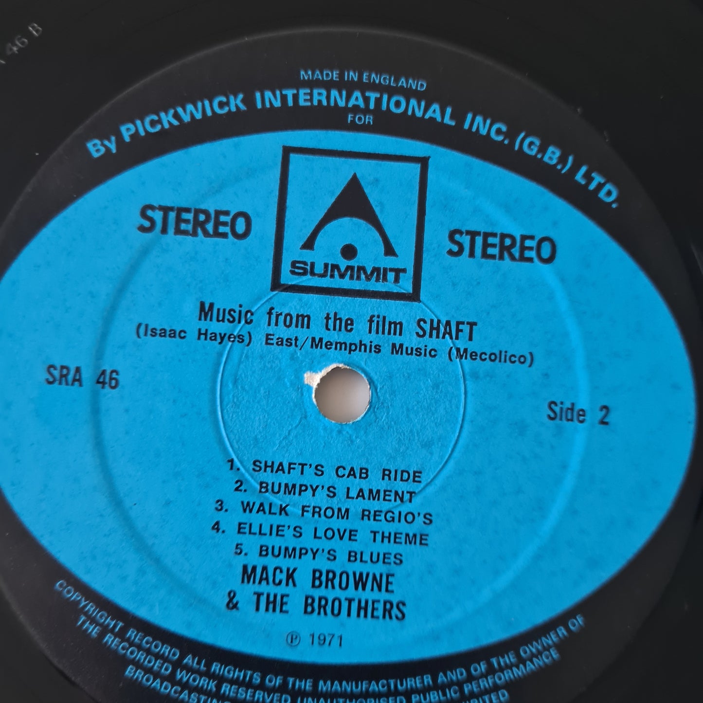 Mack Browne & The Brothers – Isaac Hayes' Music From The Movie Shaft - 1971  - Vinyl Record LP - Sound Hound Records