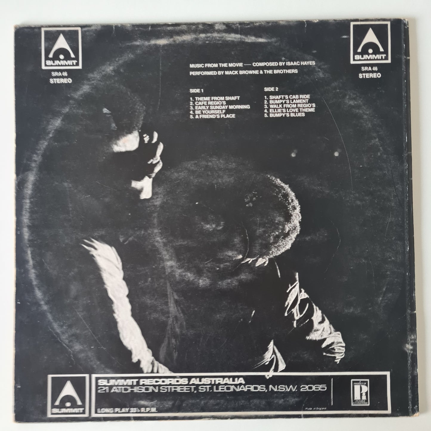 Mack Browne & The Brothers – Isaac Hayes' Music From The Movie Shaft - 1971  - Vinyl Record LP - Sound Hound Records