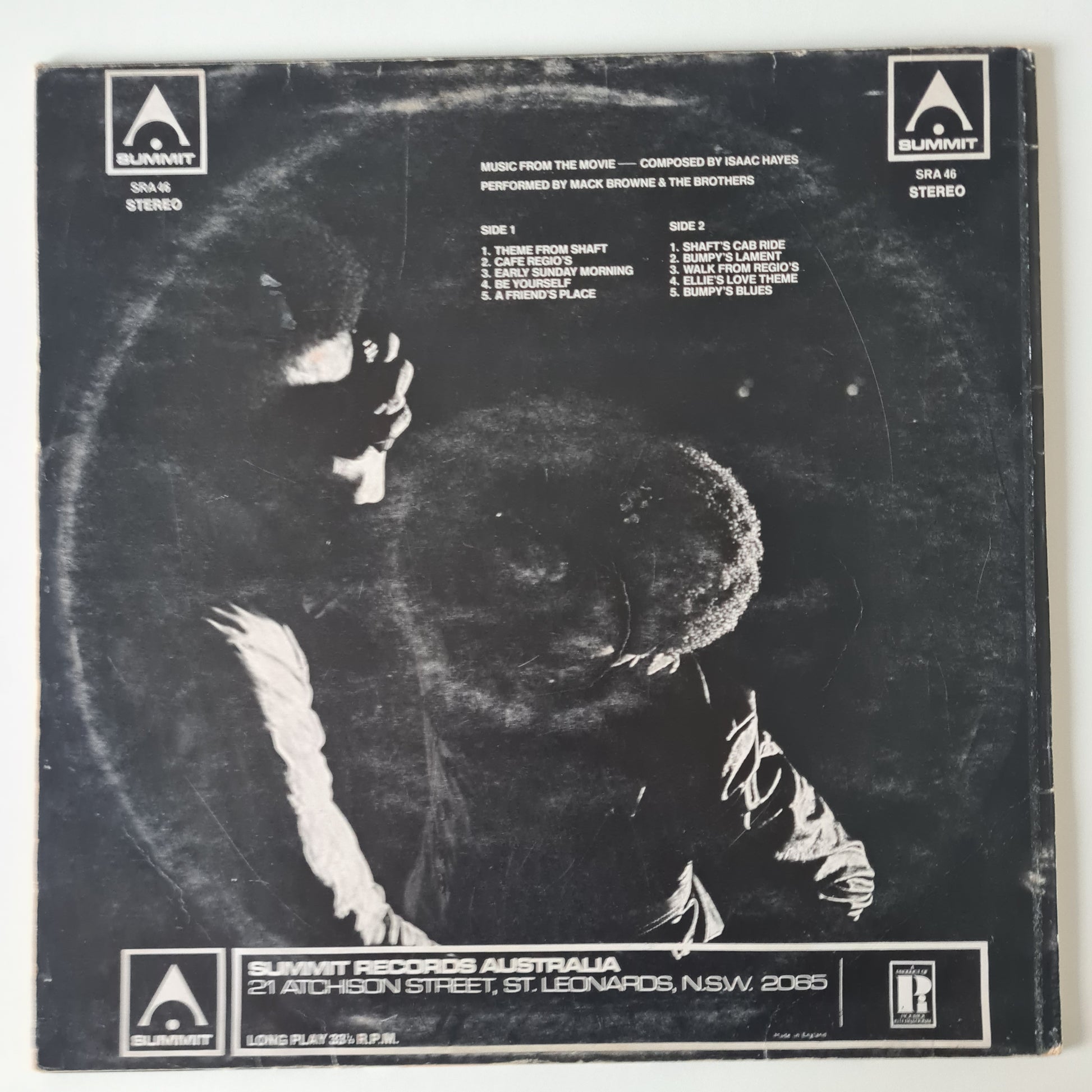 Mack Browne & The Brothers – Isaac Hayes' Music From The Movie Shaft - 1971  - Vinyl Record LP - Sound Hound Records