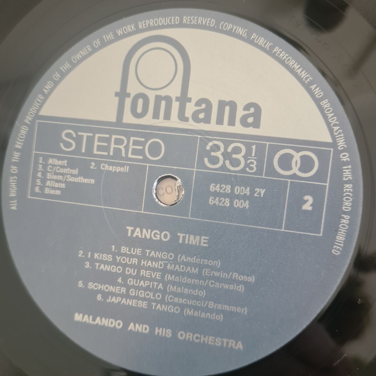 Malando And His Orchestra – Tango Time - Vinyl Record LP