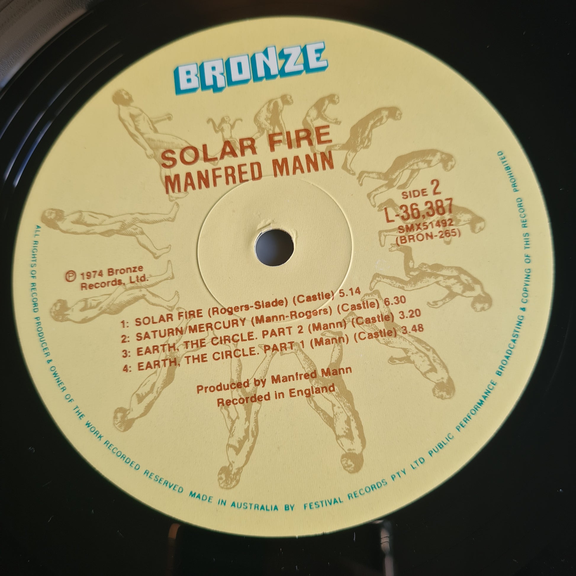 Manfred Mann's Earth Band – Solar Fire - 1973 (1977 Australian press) - Vinyl Record LP - Sound Hound Records