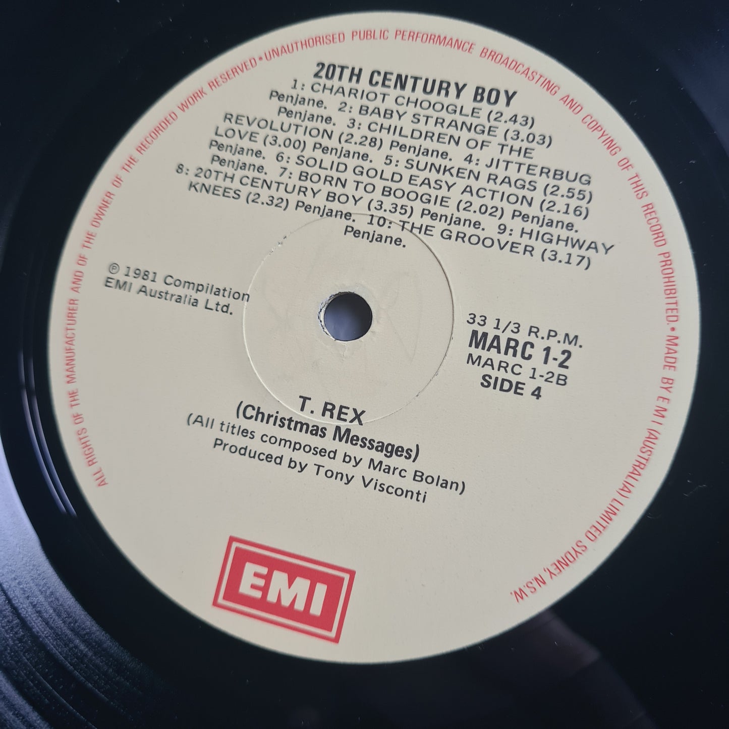 Marc Bolan (T.Rex) – 20th Century Boy - 1981 - Vinyl Record 3LP - Sound Hound Records