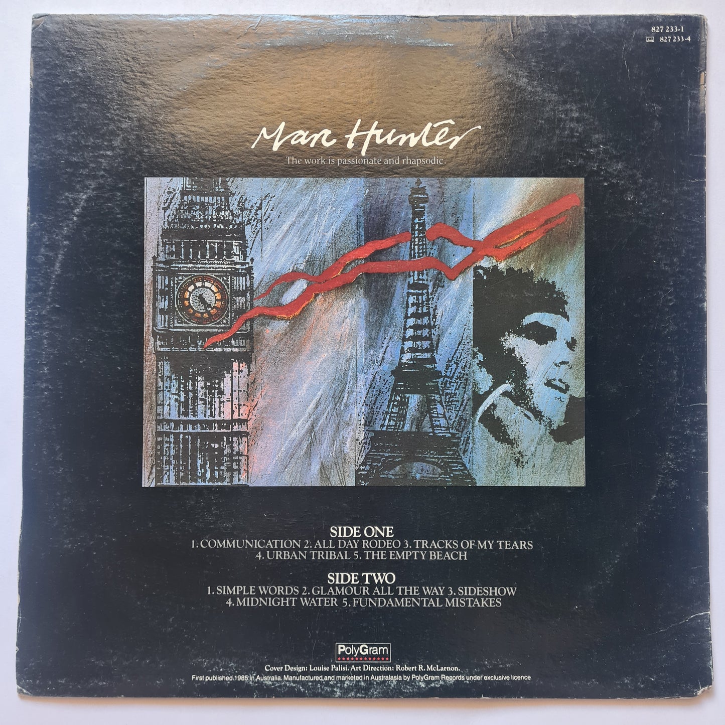 Marc Hunter (Dragon) – Communication - 1985 - Vinyl Record LP - Sound Hound Records