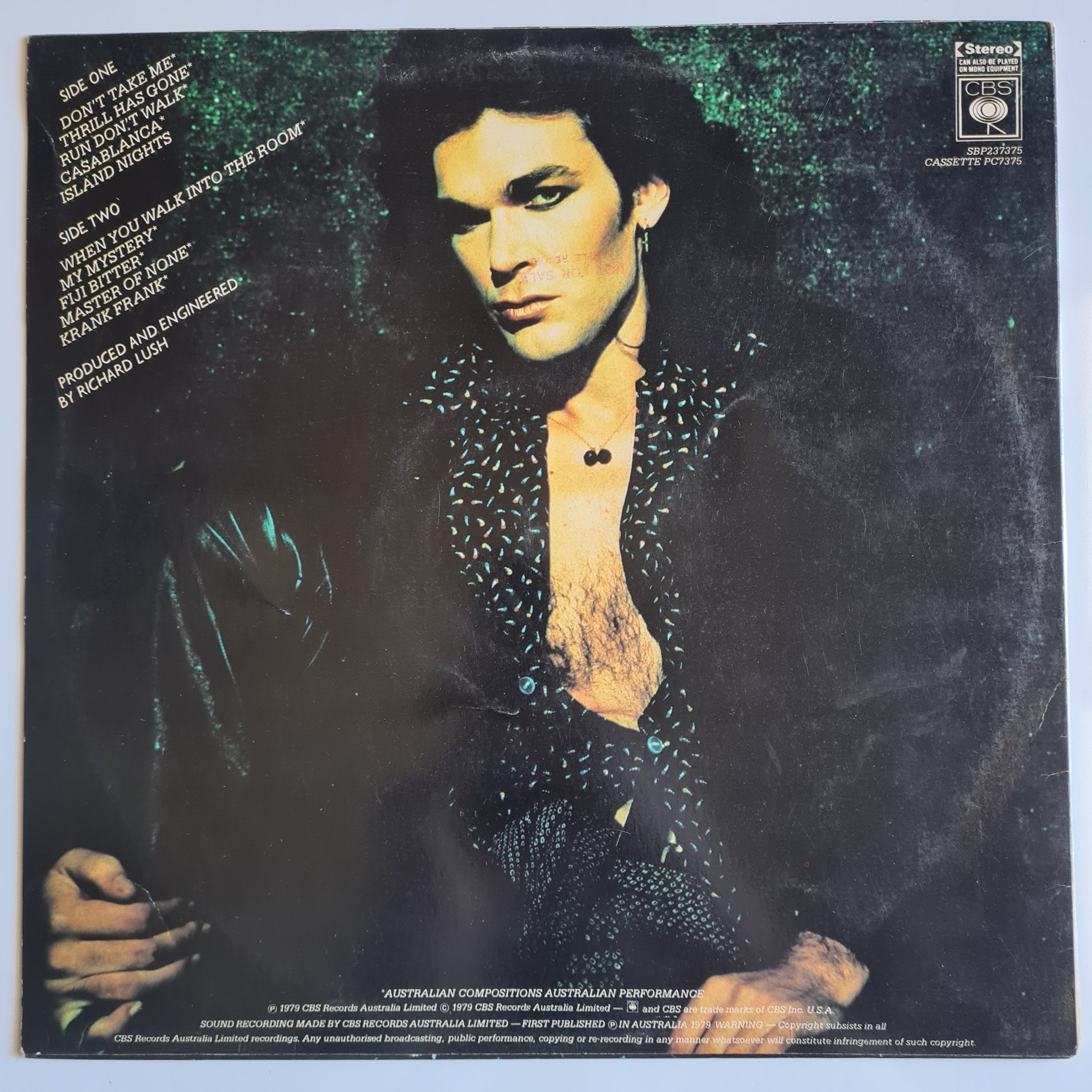 Marc Hunter (Dragon) – Fiji Bitter - 1979 - Vinyl Record LP - Sound Hound Records