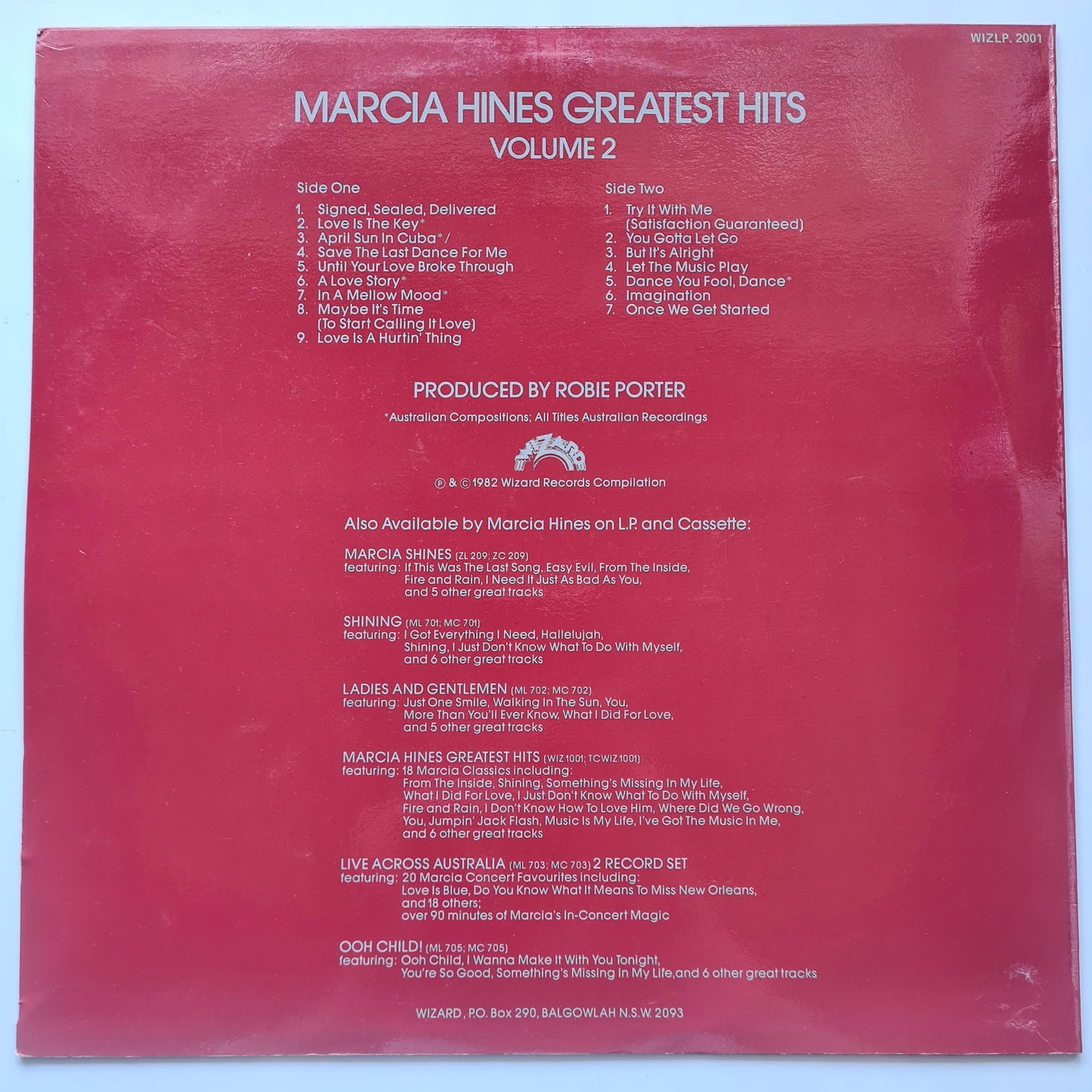 Marcia Hines – Greatest Hits Volume 2 - 1982 - Vinyl Record LP - Sound Hound Records
