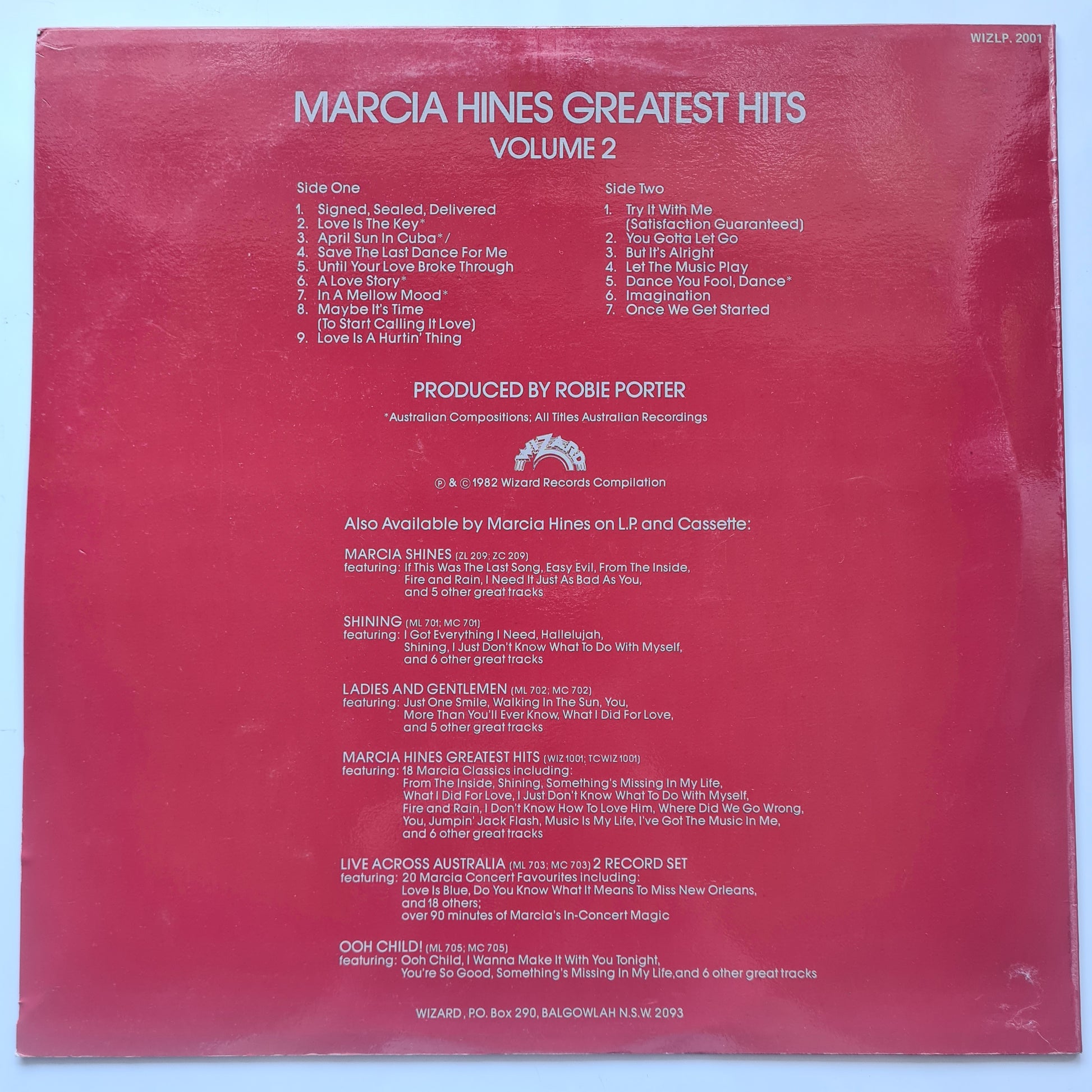 Marcia Hines – Greatest Hits Volume 2 - 1982 - Vinyl Record LP - Sound Hound Records