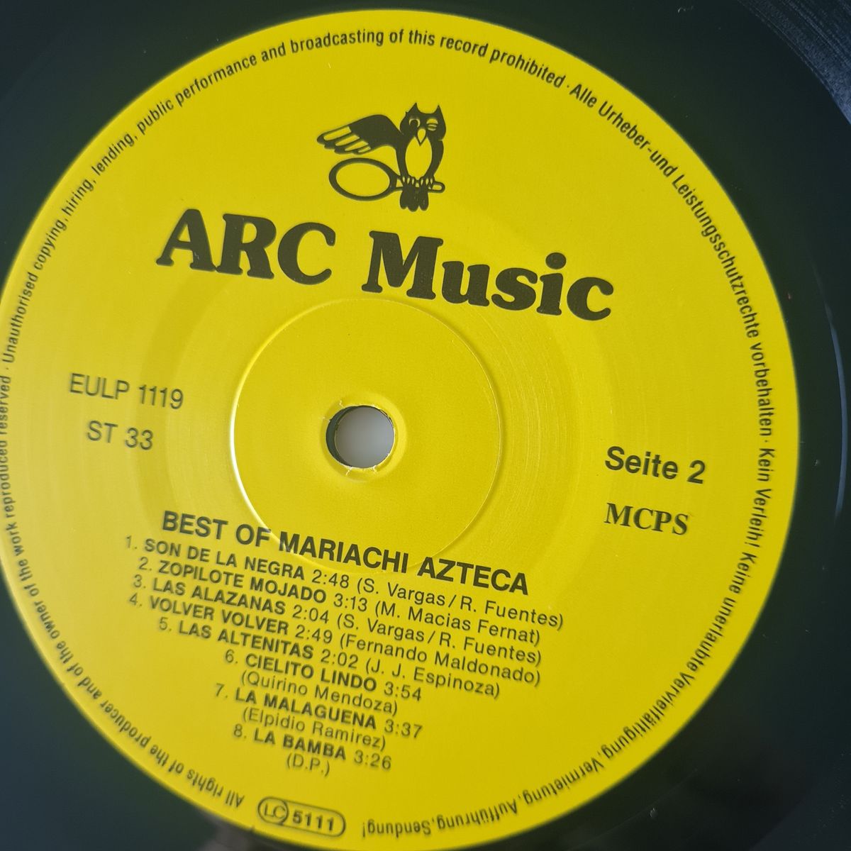Mariachi Azteca – Best Of Mariachi Azteca - (Unknown Year- UK & Europe Pressing) - Vinyl Record LP