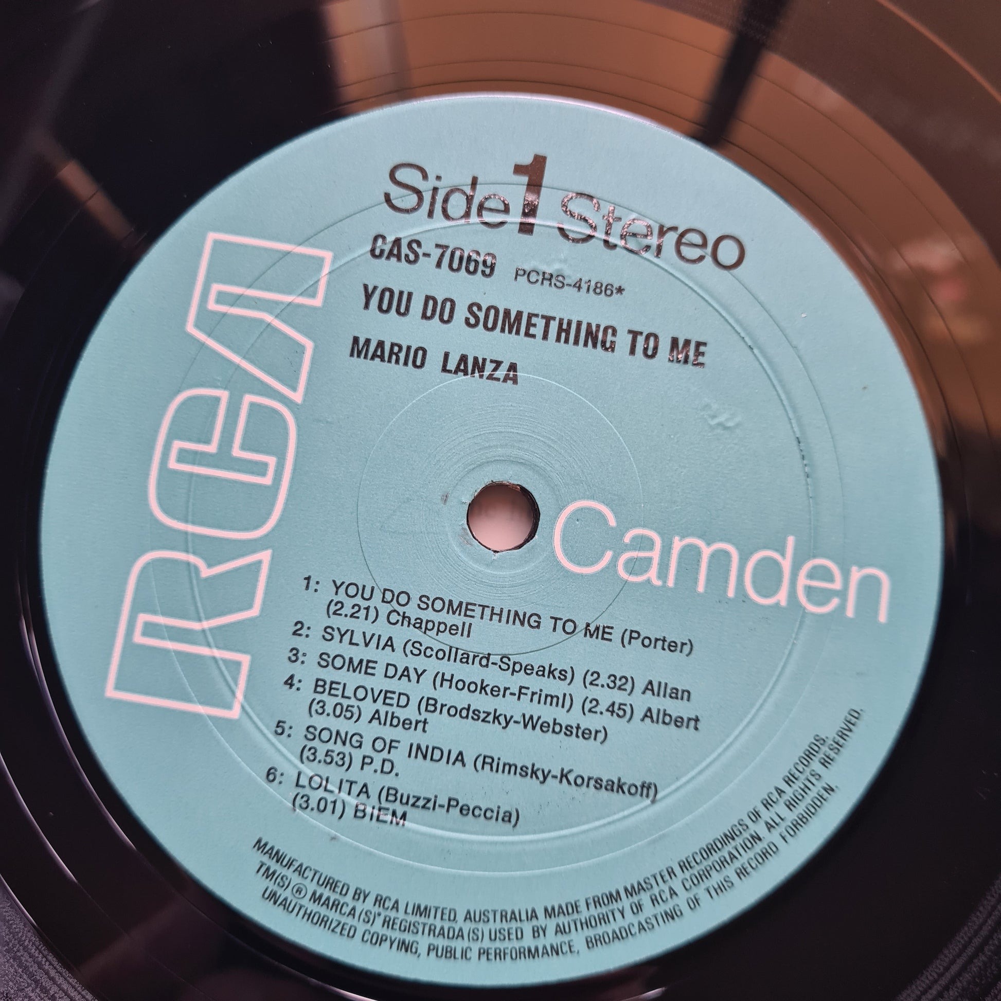 Mario Lanza – You Do Something To Me - 1958 (60's Australian reissue)- Vinyl Record LP - Sound Hound Records