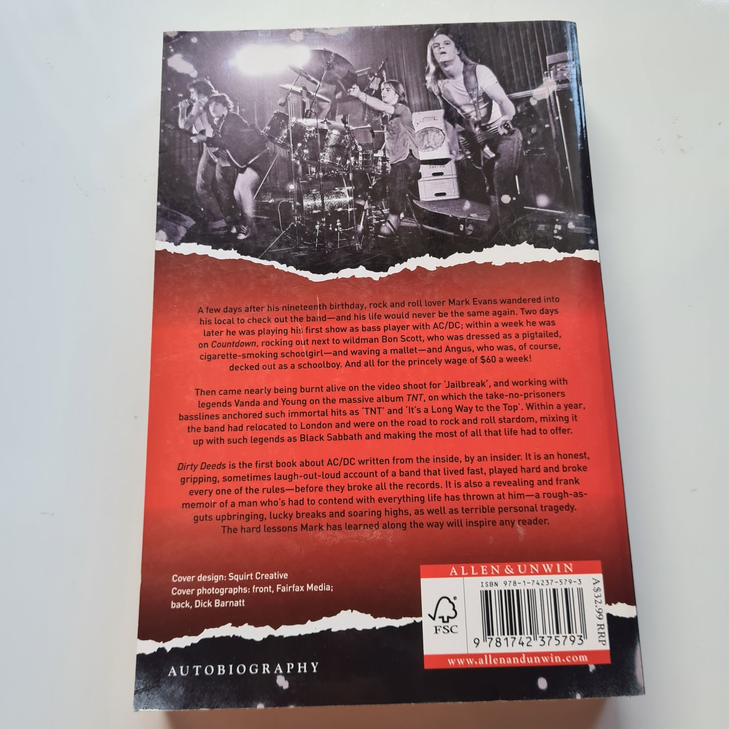 Mark Evans (AC/DC) - Dirty Deeds: My life inside and outside of AC/DC (2012) - Paperback Book - Sound Hound Records