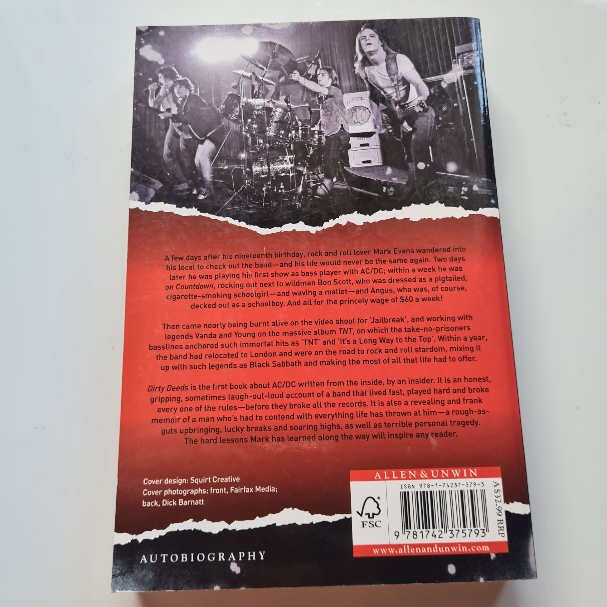 Mark Evans (AC/DC) - Dirty Deeds: My life inside and outside of AC/DC (2012) - Paperback Book - Sound Hound Records
