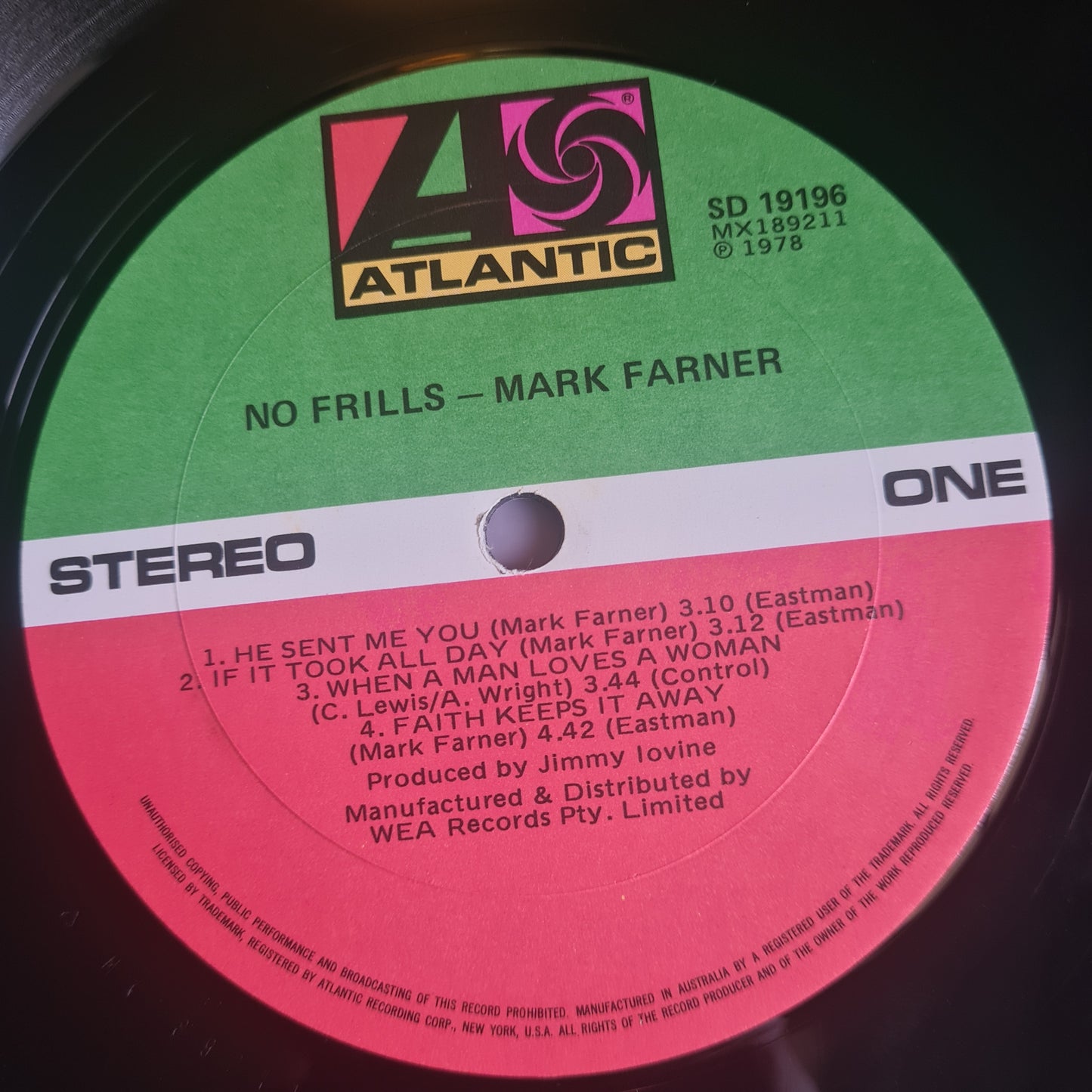 Mark Farner Band – No Frills - 1978 - Vinyl Record LP - Sound Hound Records