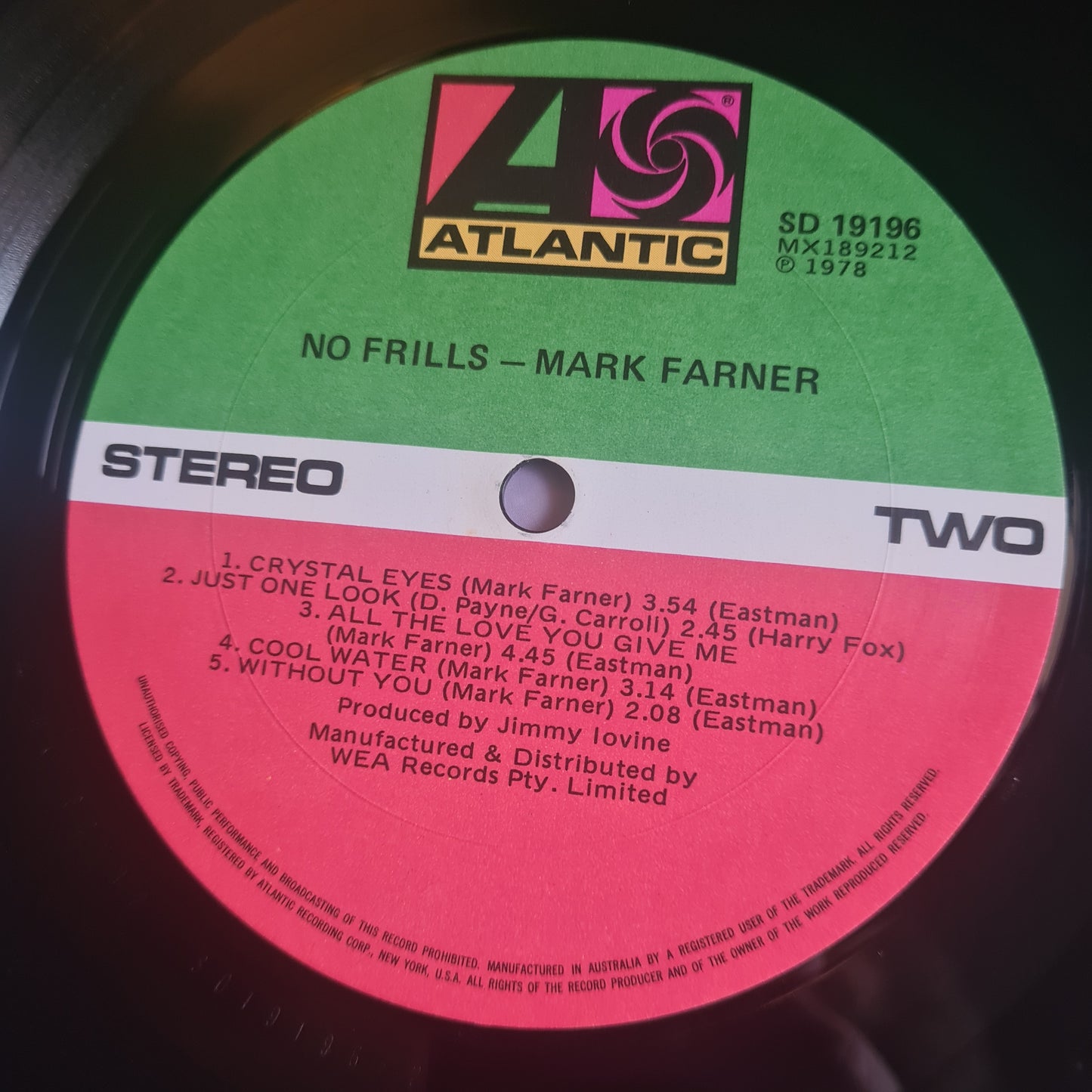Mark Farner Band – No Frills - 1978 - Vinyl Record LP - Sound Hound Records