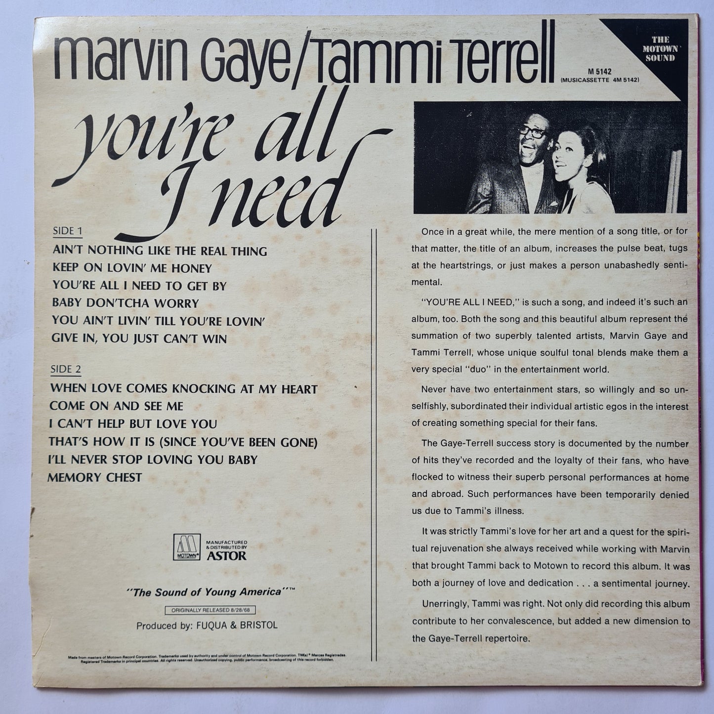 Marvin Gaye / Tammi Terrell - 1968  (1981 Australian Pressing) - Vinyl Record LP (near mint) - Sound Hound Records