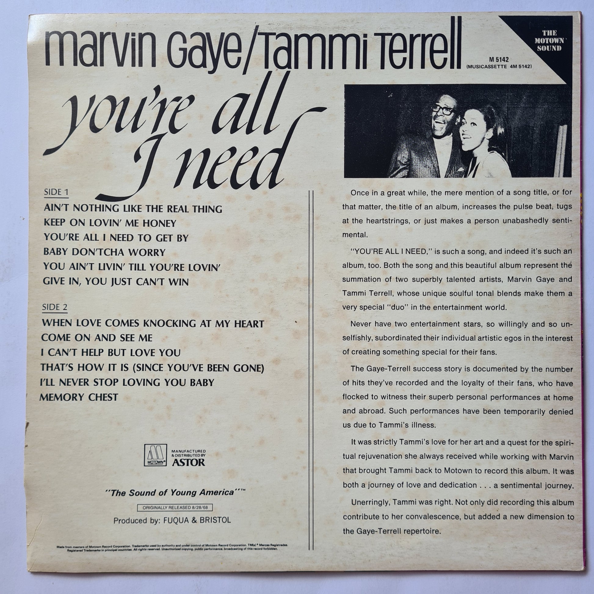 Marvin Gaye / Tammi Terrell - 1968  (1981 Australian Pressing) - Vinyl Record LP (near mint) - Sound Hound Records