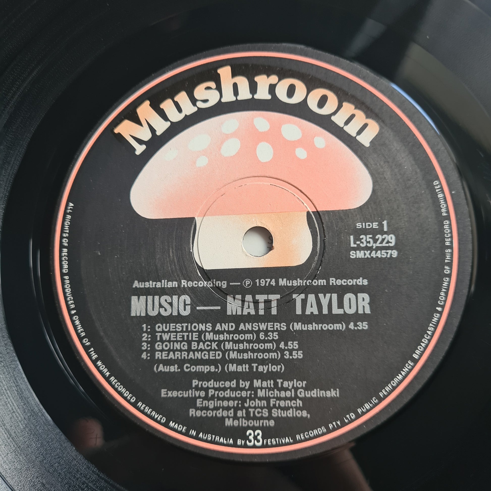 Matt Taylor – Music - 1974 - Vinyl Record LP - Sound Hound Records