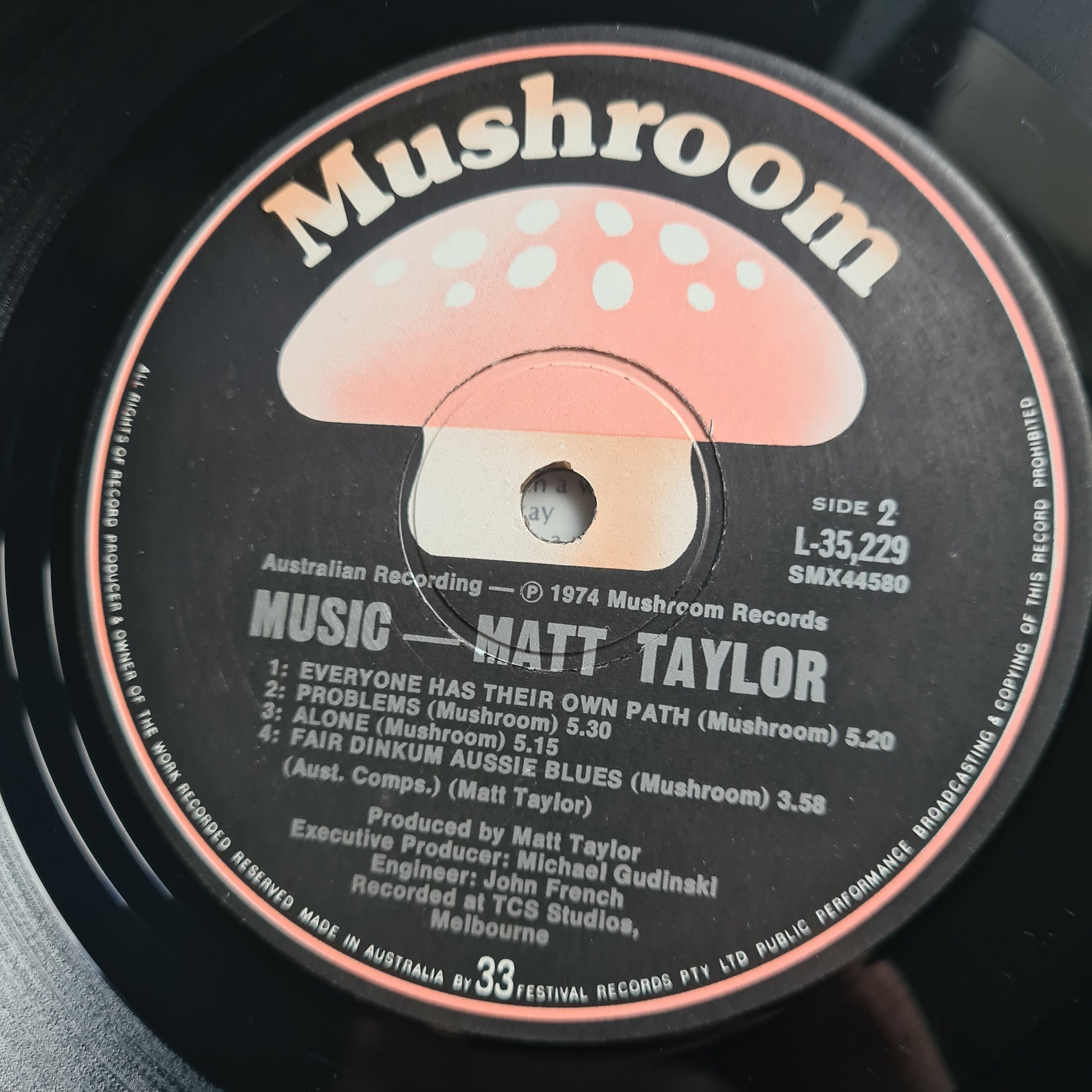 Matt Taylor – Music - 1974 - Vinyl Record LP - Sound Hound Records