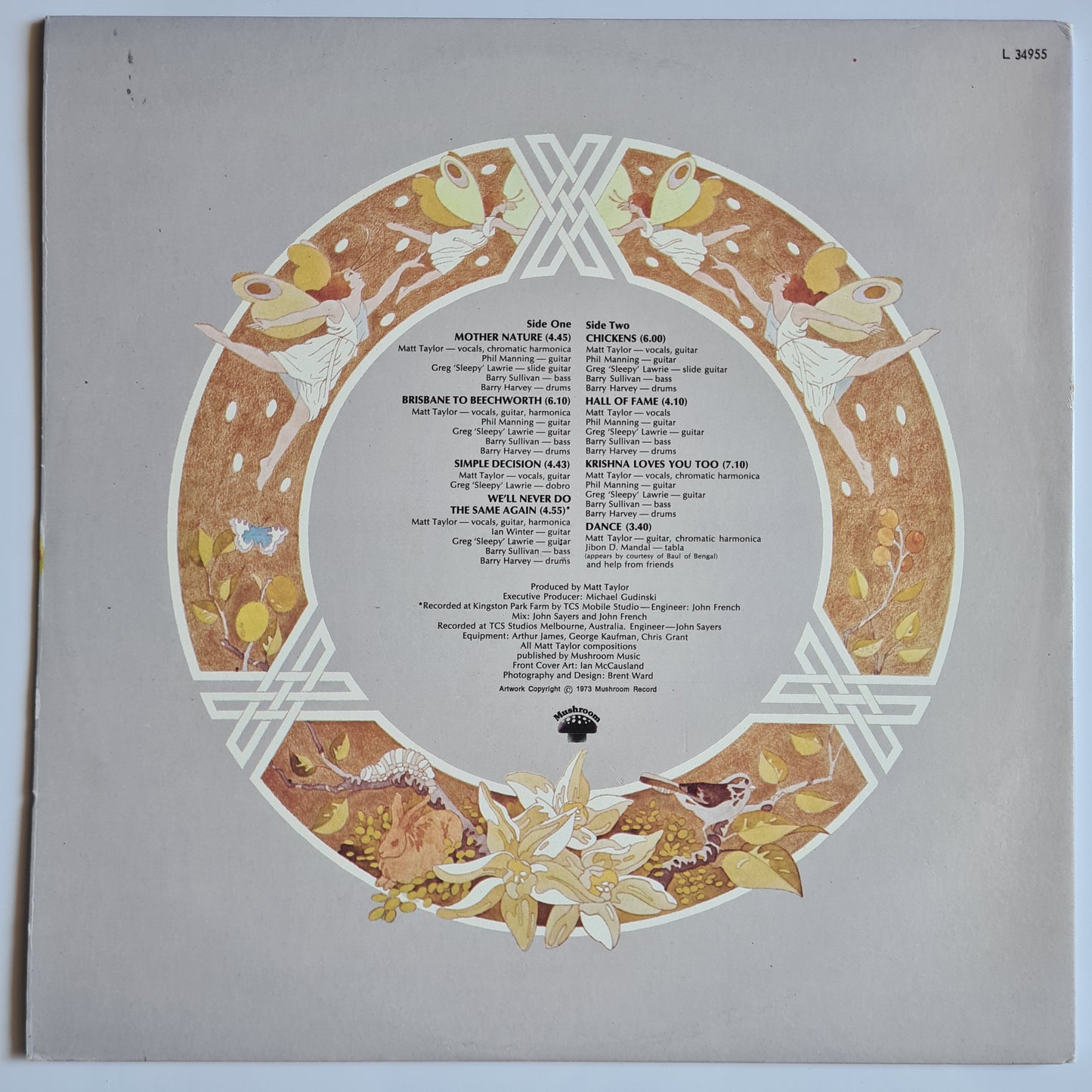 Matt Taylor – Straight As A Die - 1973 (80's reissue) - Vinyl Record LP (near mint) - Sound Hound Records