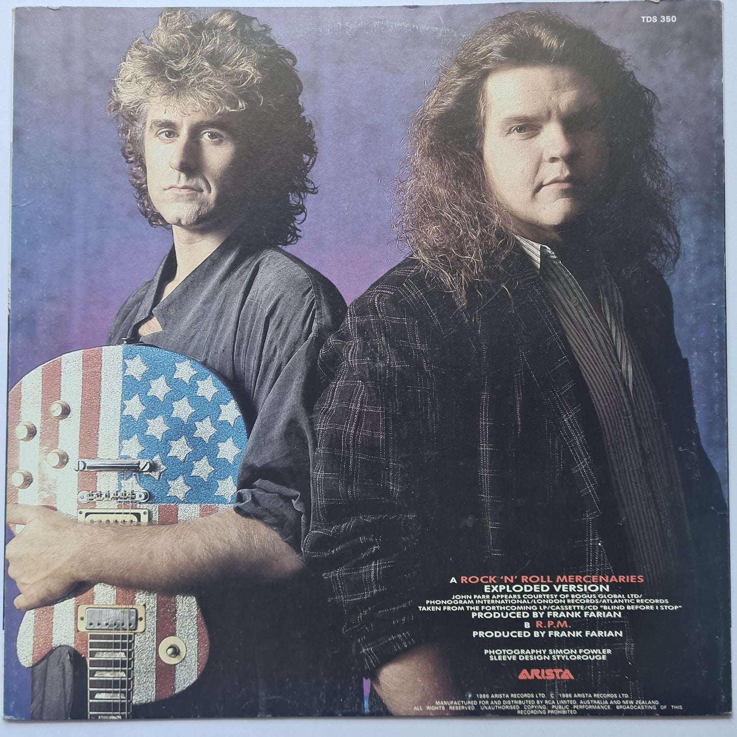 Meat Loaf & John Parr – Rock & Roll Mercenaries (Exploded Version) - 1986 - Vinyl Record (12inch single) - Sound Hound Records