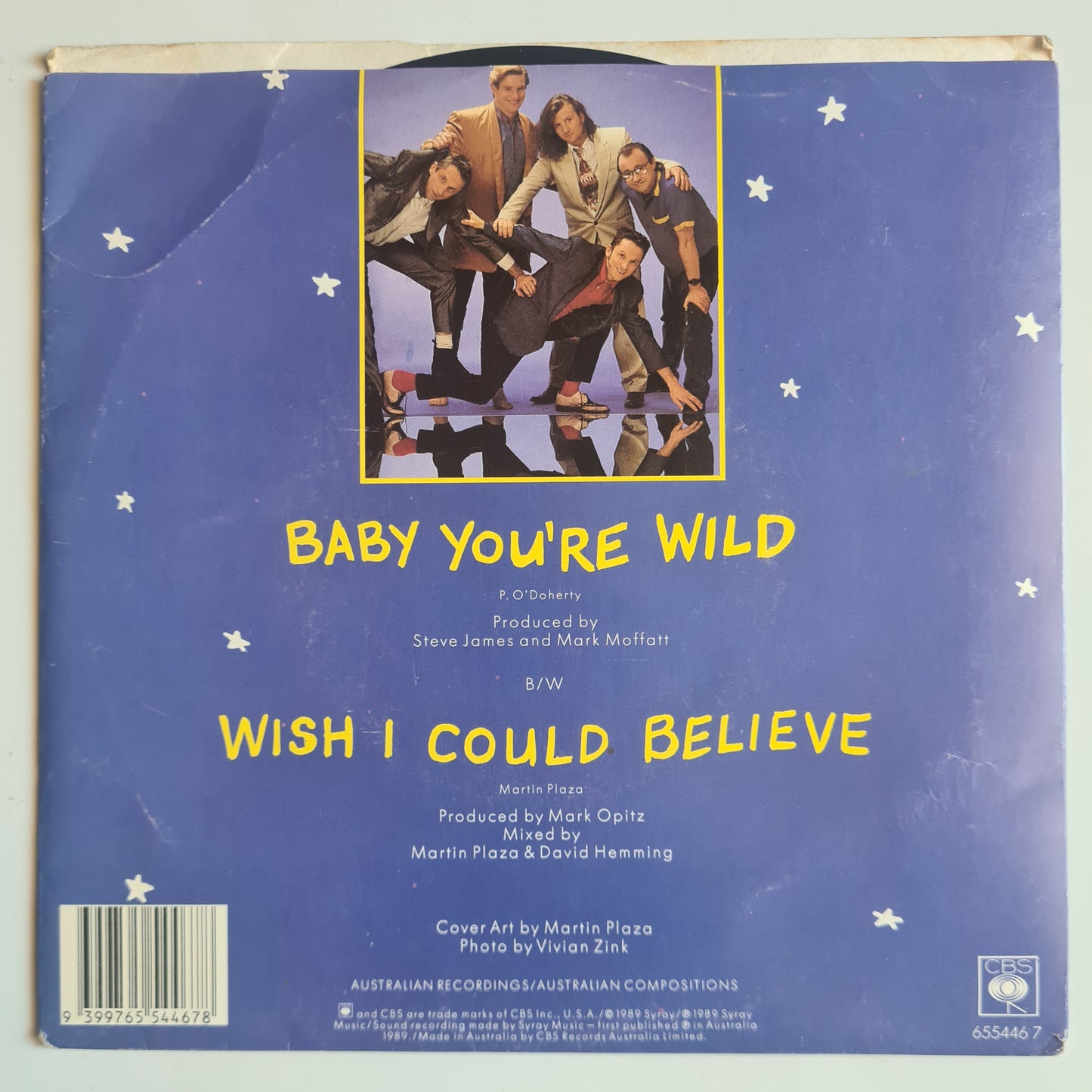 Mental As Anything – Baby You're Wild - 1989 - Vinyl Record 7" Single - 45 RPM - Sound Hound Records