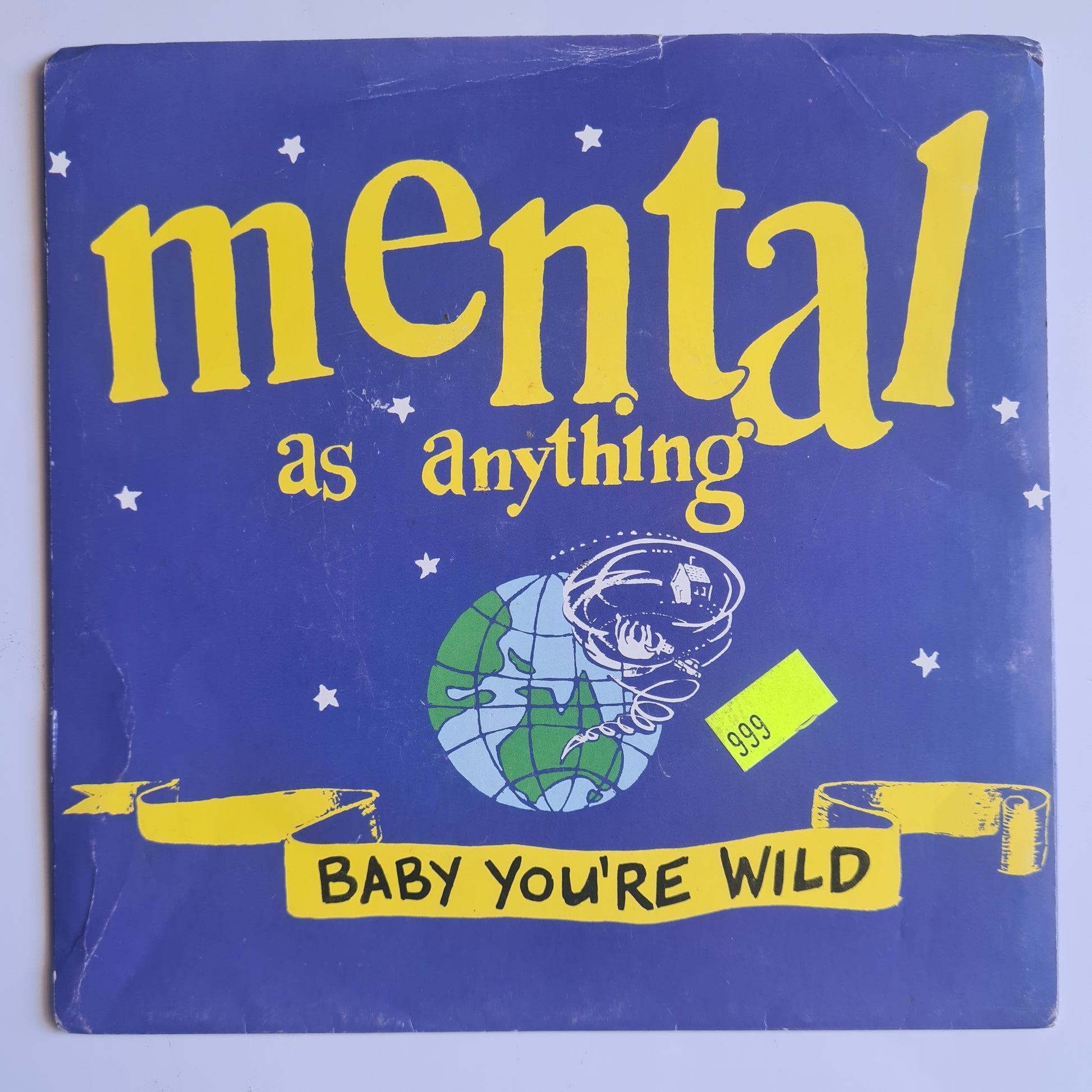 Mental As Anything – Baby You're Wild - 1989 - Vinyl Record 7" Single - 45 RPM - Sound Hound Records