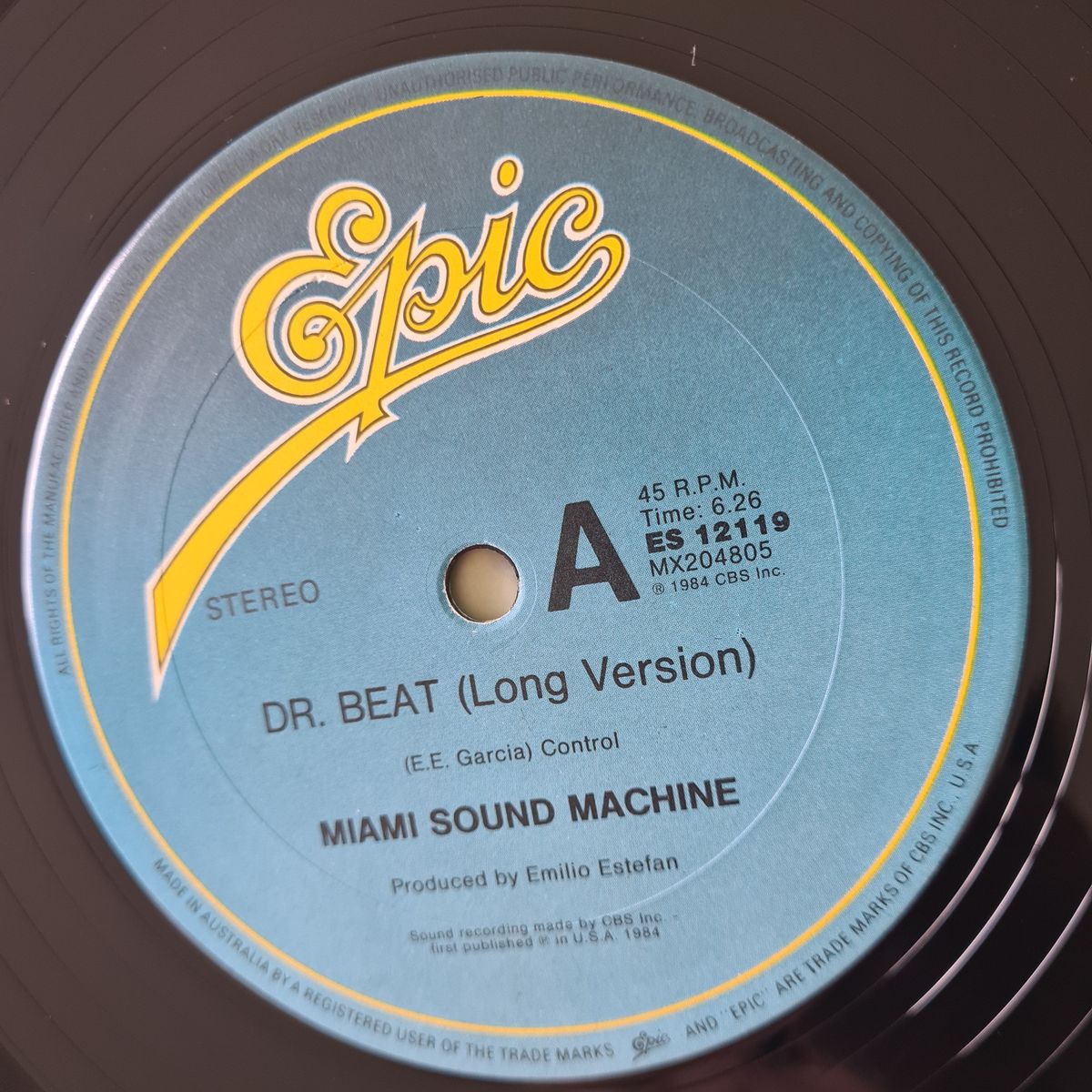 Miami Sound Machine – Dr. Beat (Extended Dance Remix) - 1984 - Vinyl Record 12" Maxi Single