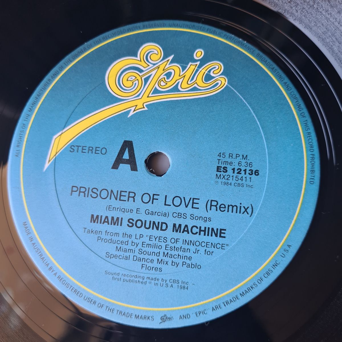 Miami Sound Machine – Prisoner Of Love (Extended Remix) - 1984 - Vinyl Record 12" Maxi Single