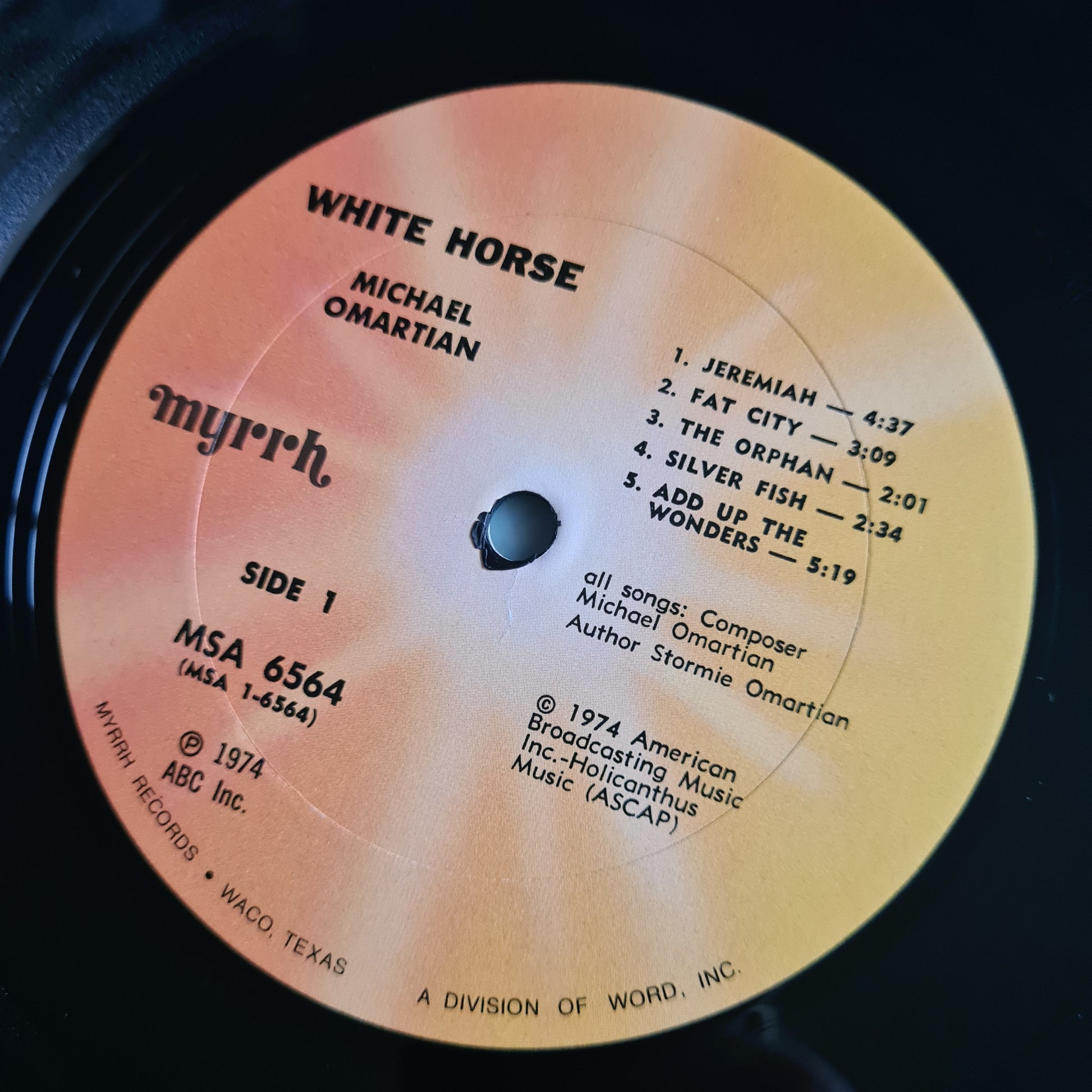 Michael Omartian – White Horse- 1974 (1976 USA Pressing) - Vinyl Record LP - Sound Hound Records