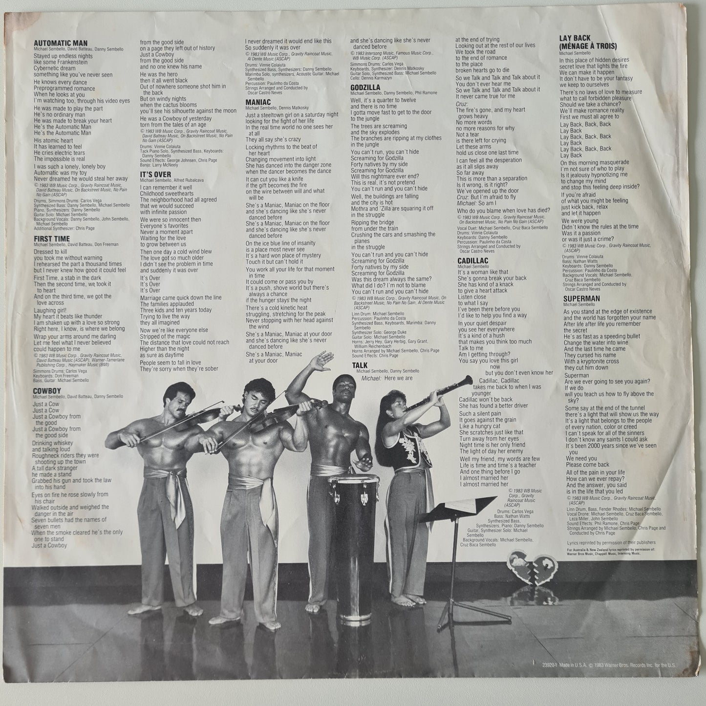Michael Sembello – Bossa Nova Hotel - 1983 - Vinyl Record LP - Sound Hound Records
