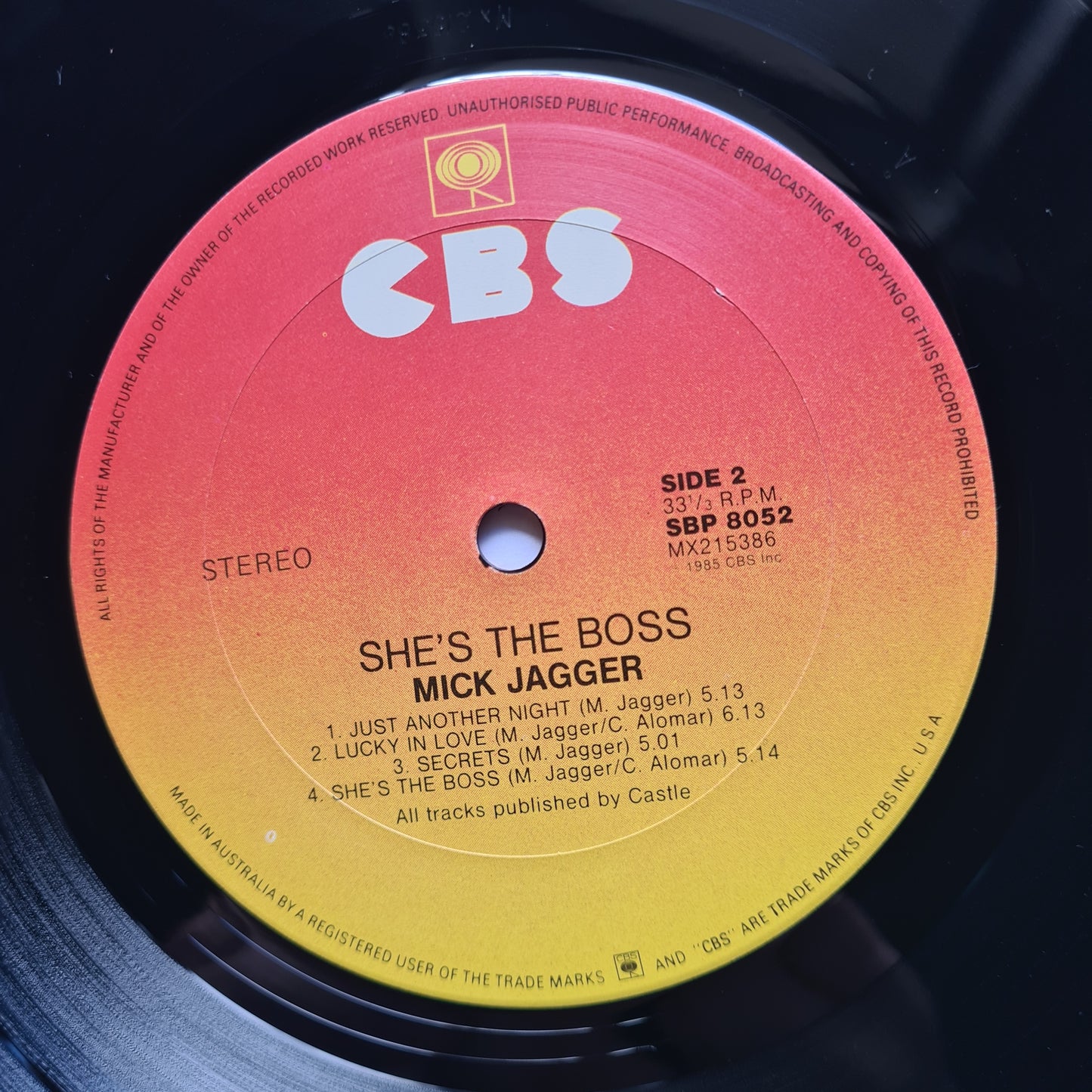 Mick Jagger – She's The Boss - 1985 - Vinyl Record LP - Sound Hound Records