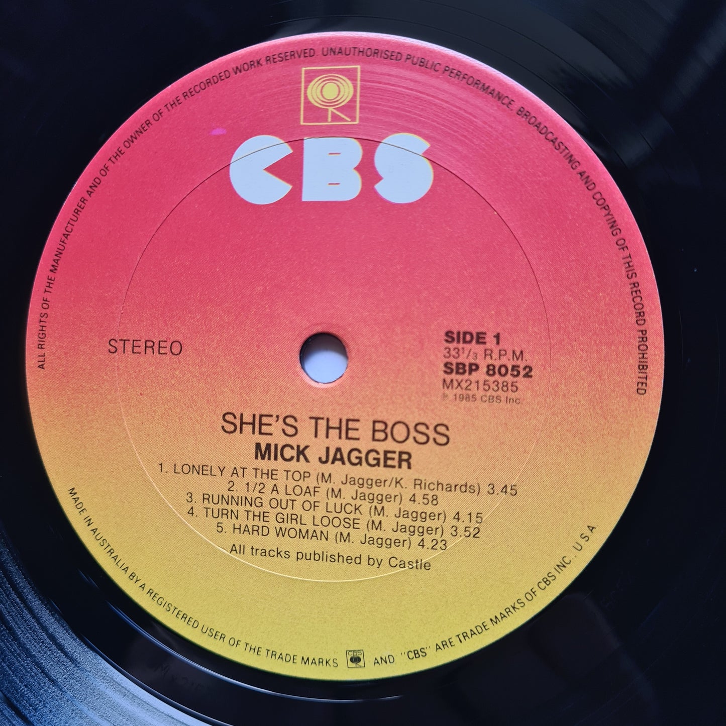 Mick Jagger – She's The Boss - 1985 - Vinyl Record LP - Sound Hound Records