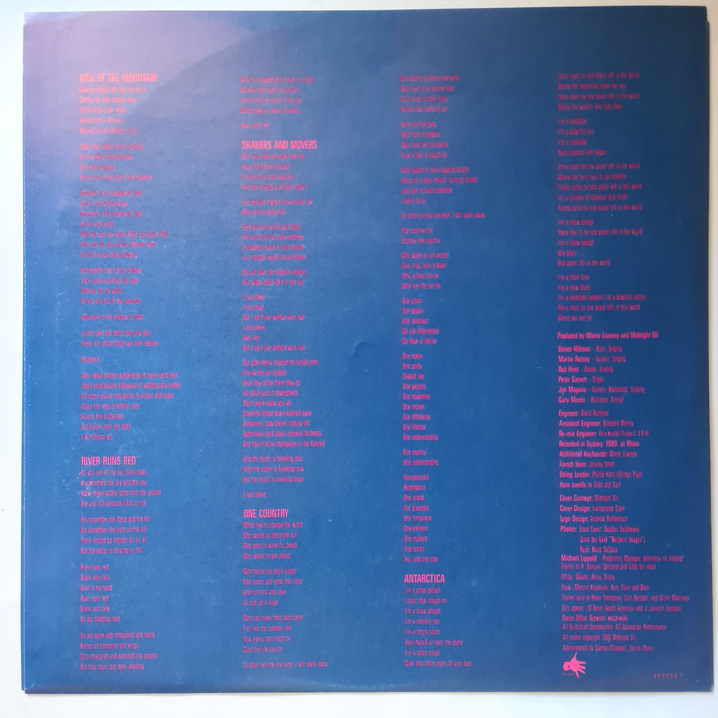 Midnight Oil – Blue Sky Mining - 1990 - Vinyl Record LP (Near Mint) - Sound Hound Records
