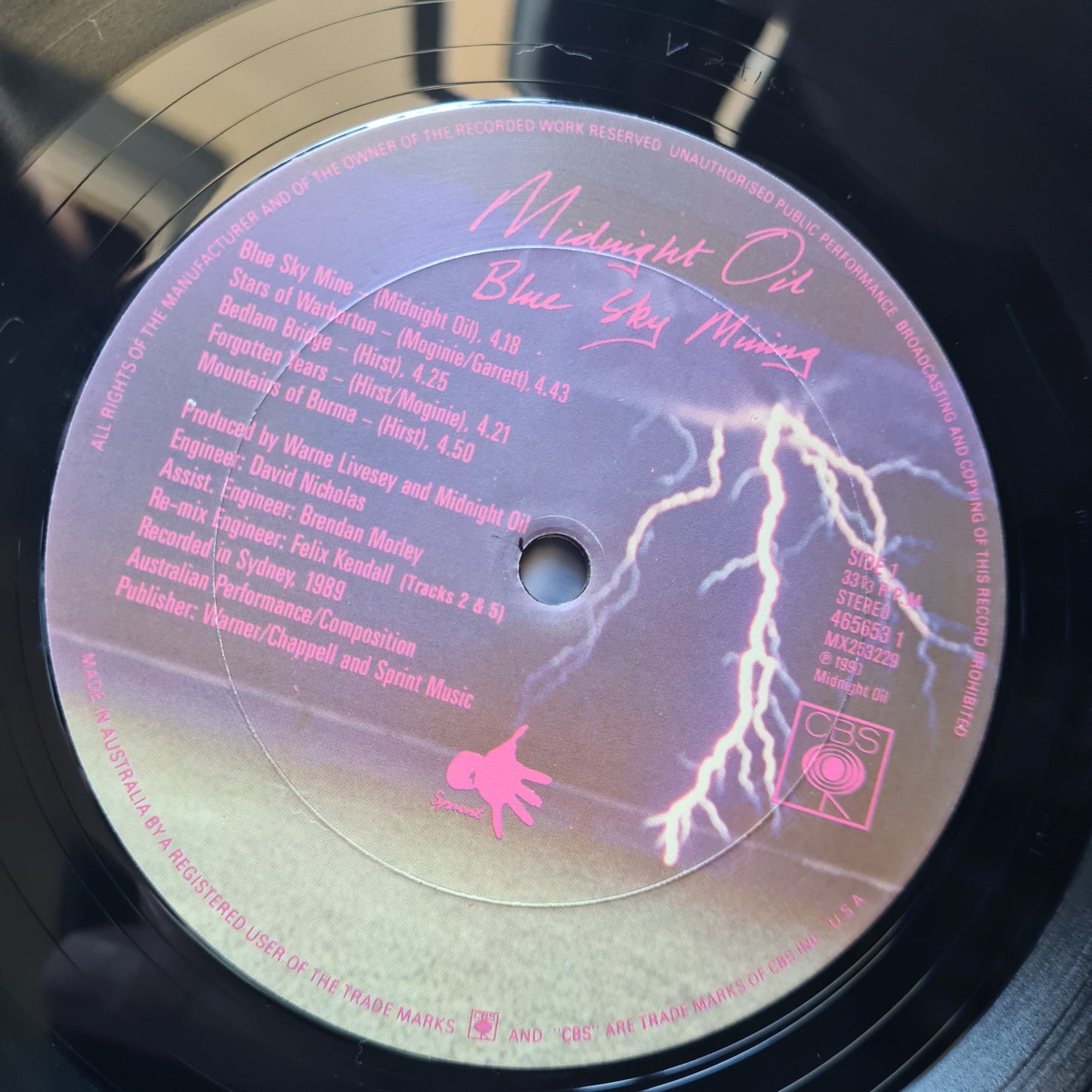 Midnight Oil – Blue Sky Mining - 1990 - Vinyl Record LP (Near Mint) - Sound Hound Records