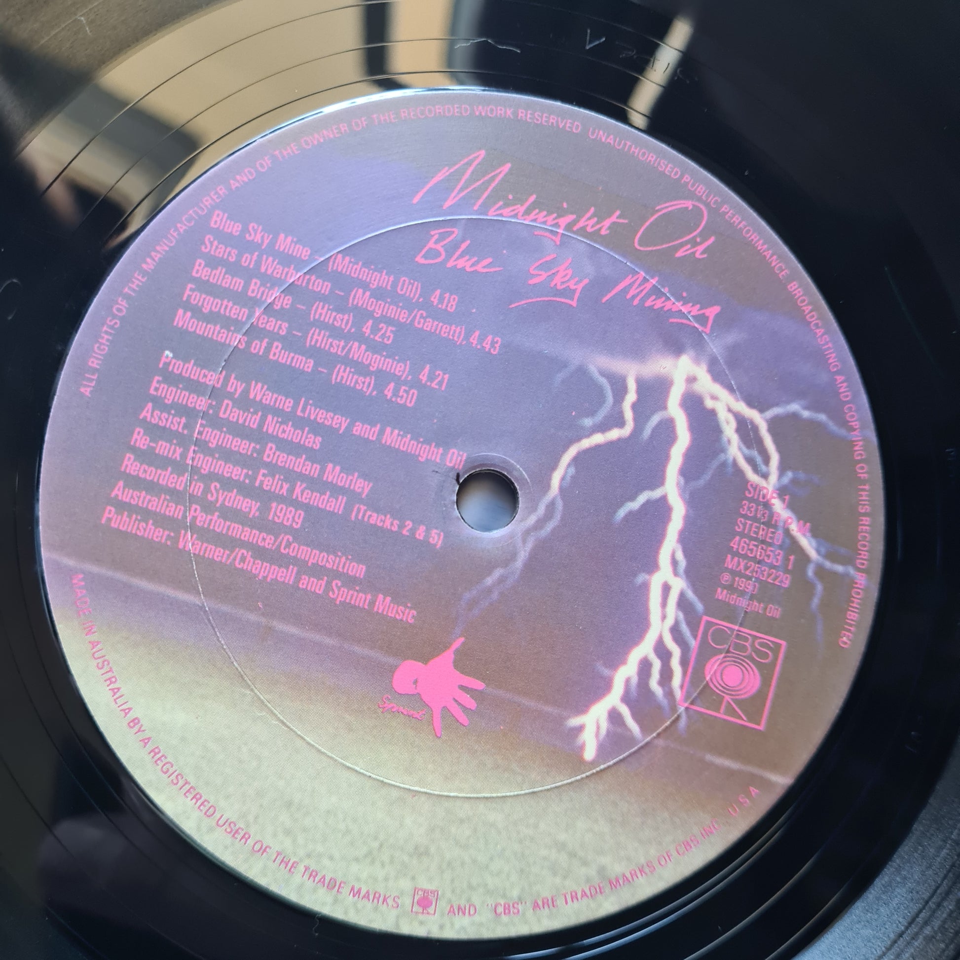 Midnight Oil – Blue Sky Mining - 1990 - Vinyl Record LP (Near Mint) - Sound Hound Records