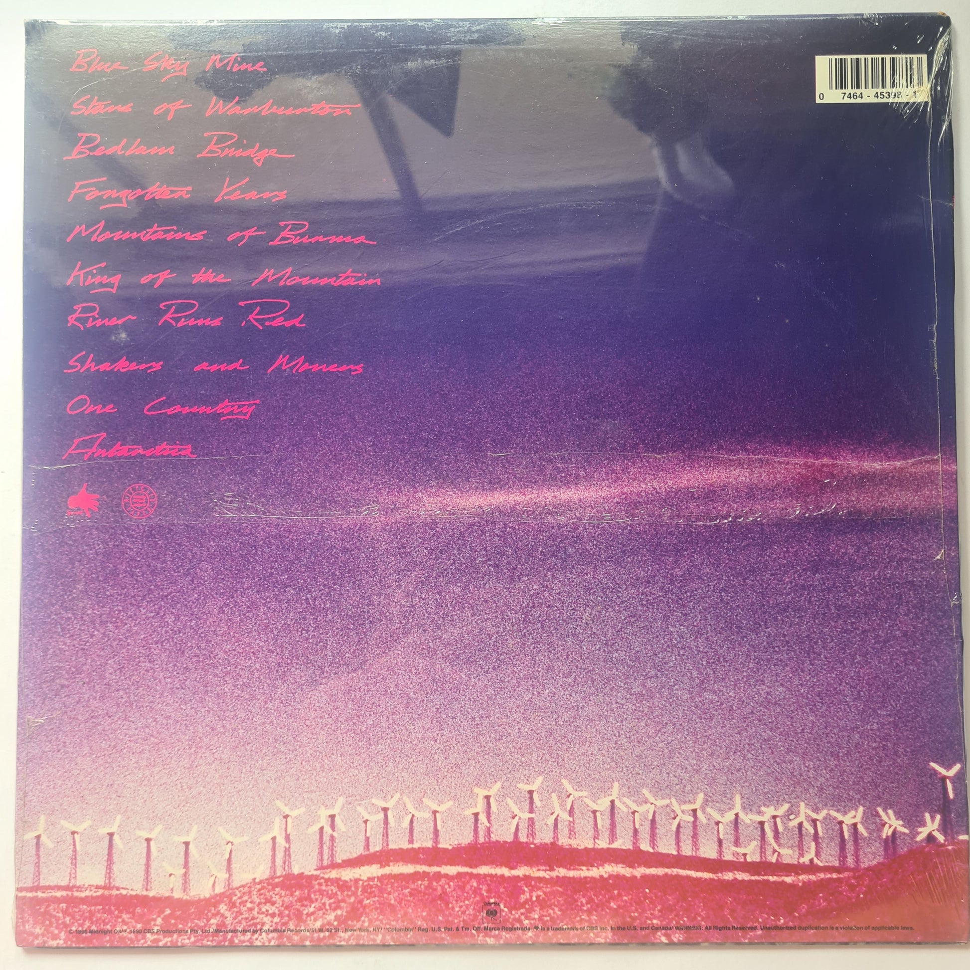 Midnight Oil – Blue Sky Mining - 1990 (USA Limited Edition Blue Vinyl Record LP) (Mint: Sealed never opened) - Sound Hound Records