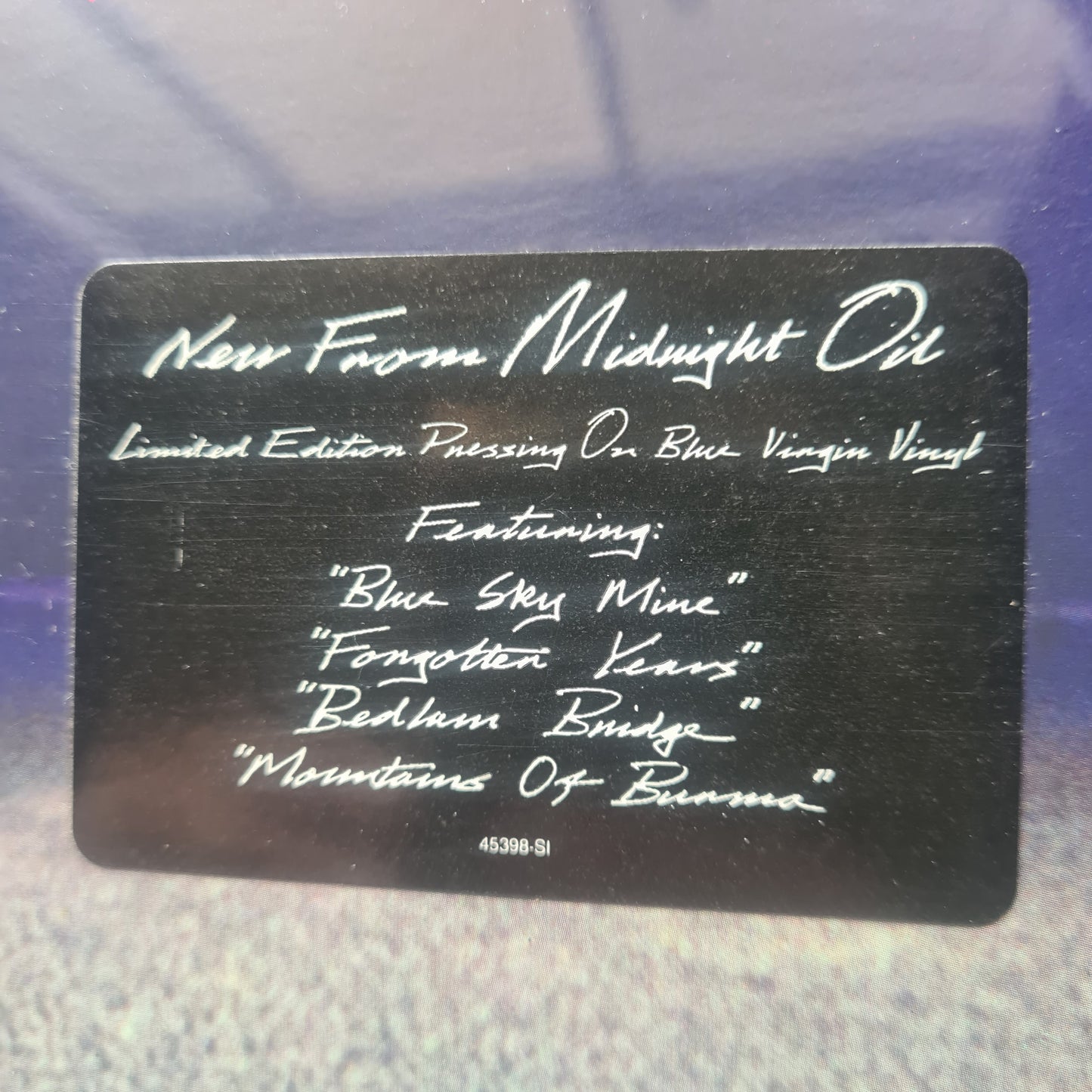 Midnight Oil – Blue Sky Mining - 1990 (USA Limited Edition Blue Vinyl Record LP) (Mint: Sealed never opened) - Sound Hound Records
