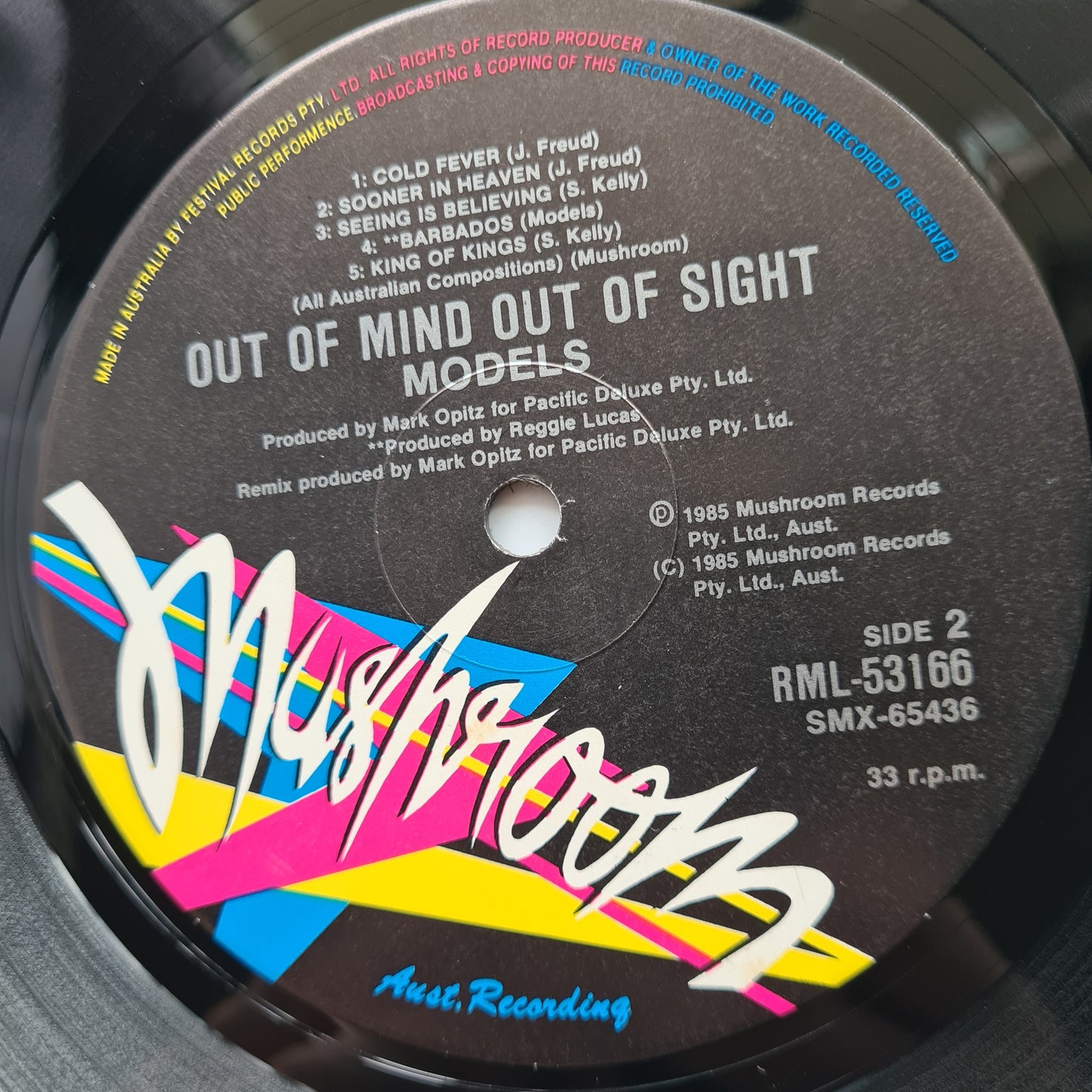 Models – Out Of Mind Out Of Sight - 1985 - Vinyl Record LP - Sound Hound Records
