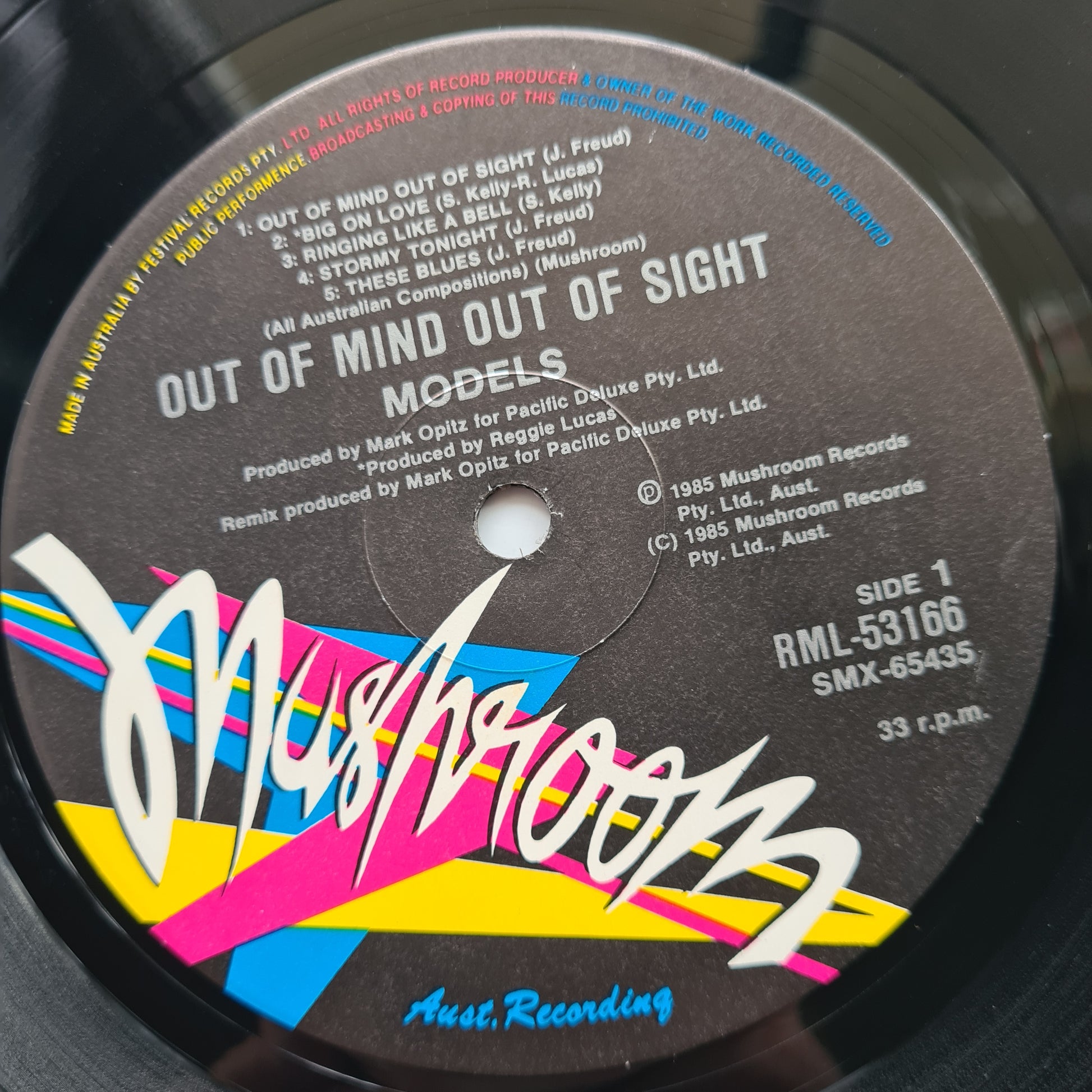 Models – Out Of Mind Out Of Sight - 1985 - Vinyl Record LP - Sound Hound Records