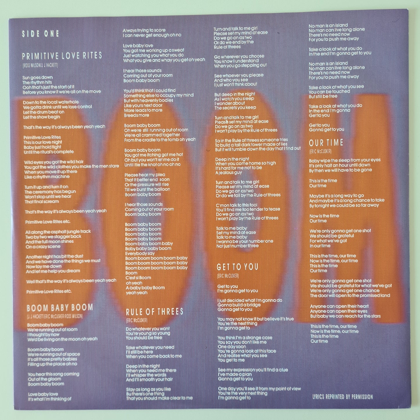 Mondo Rock – Boom Baby Boom - 1986 - Vinyl Record LP - Sound Hound Records
