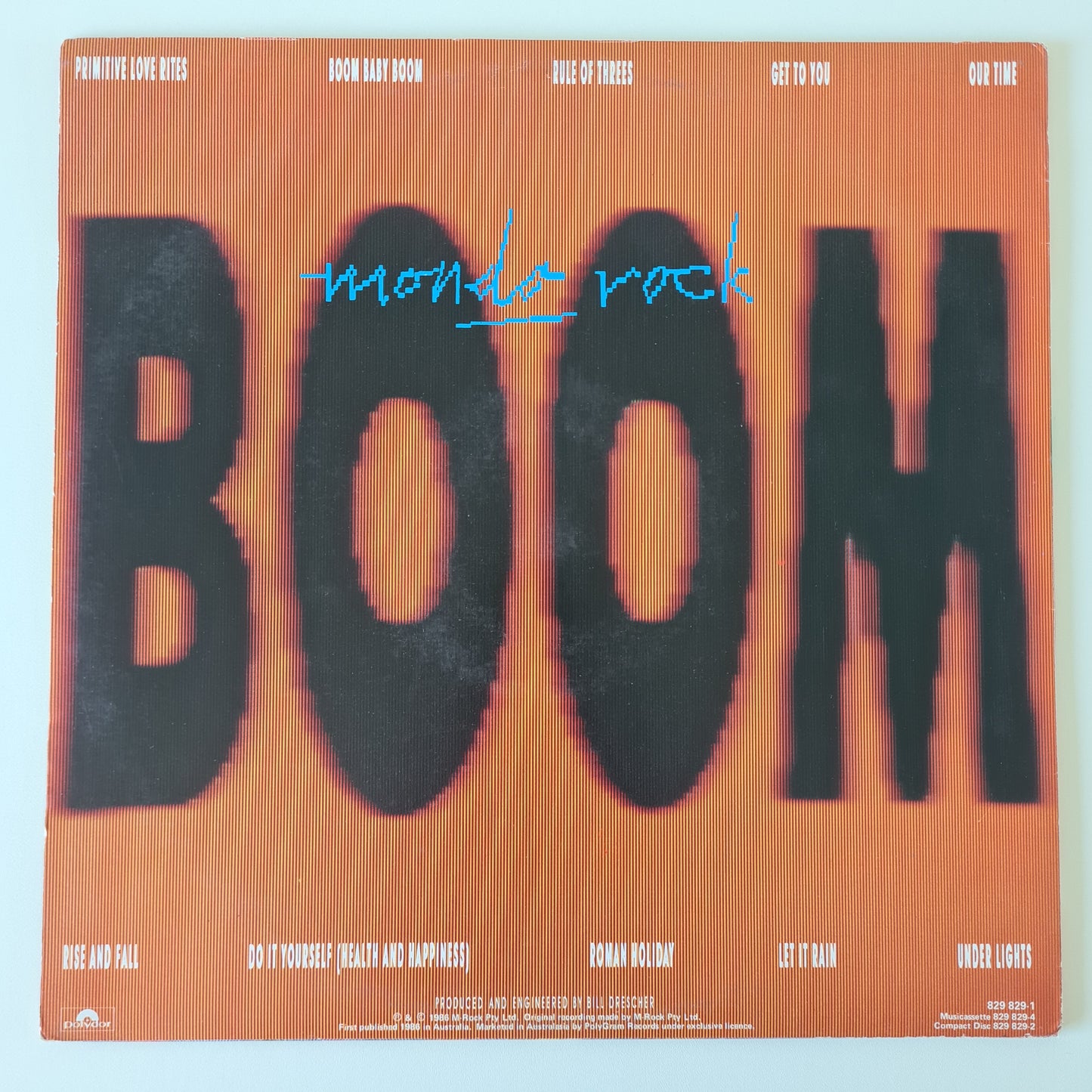 Mondo Rock – Boom Baby Boom - 1986 - Vinyl Record LP - Sound Hound Records