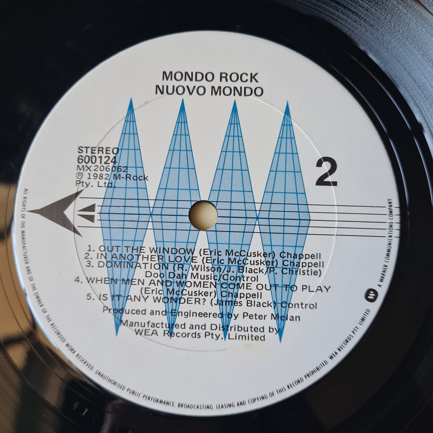 Mondo Rock – Nuovo Mondo - 1982 - Vinyl Record LP - Sound Hound Records